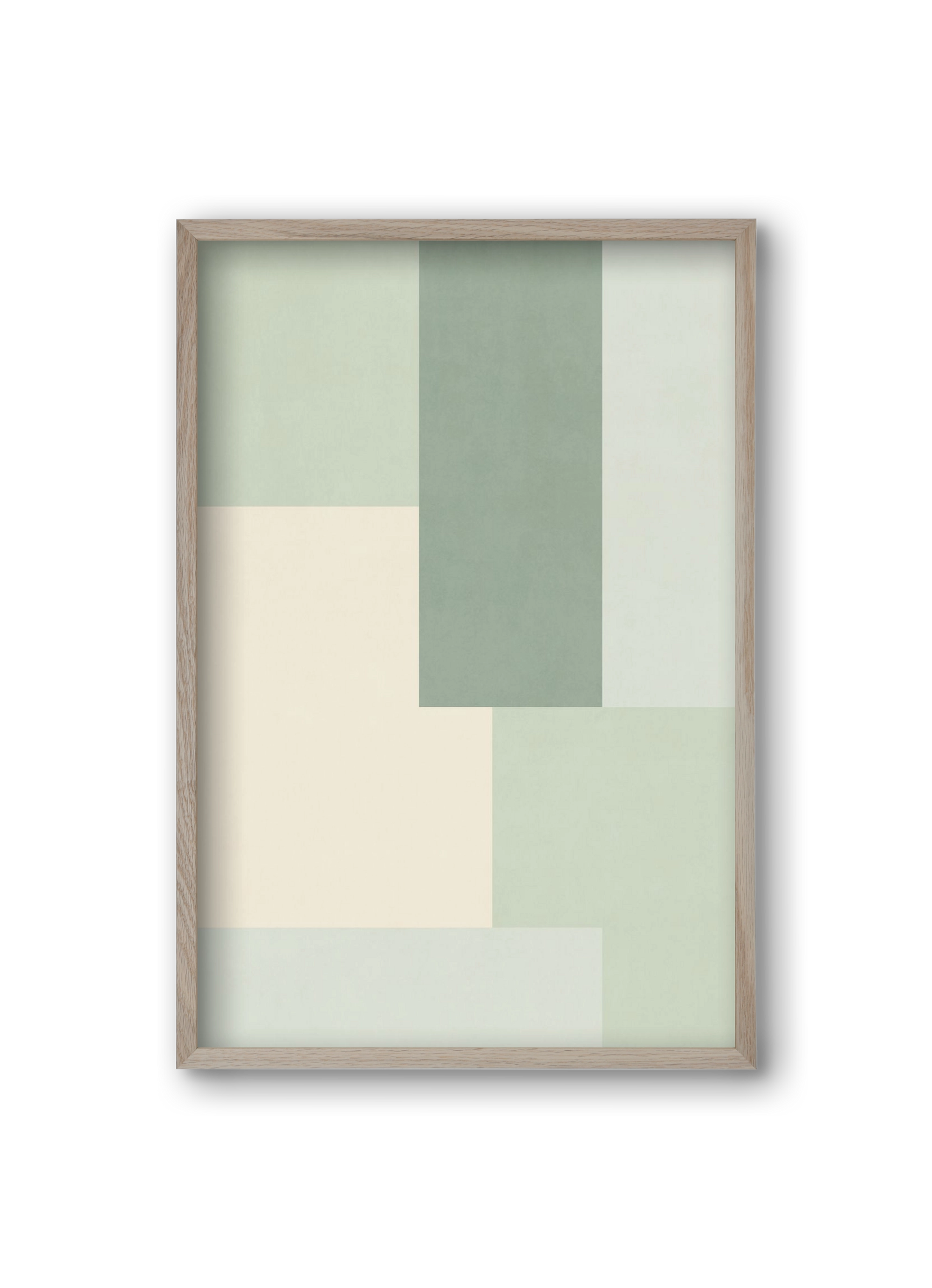 Composition of Geometric Shapes - Vd01, 20x30 cm (20x30 cm), Tölgy keret