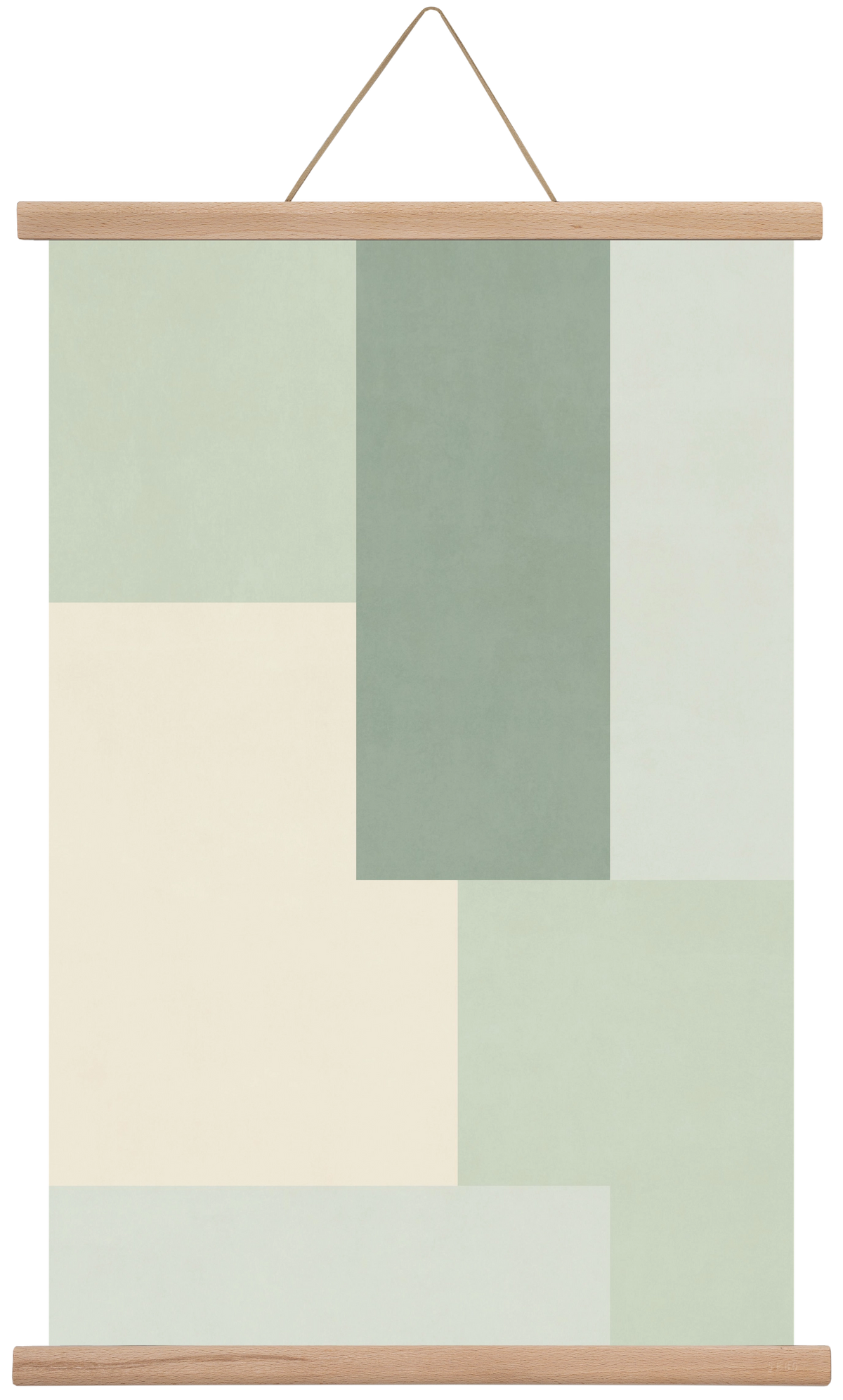 Composition of Geometric Shapes - Vd01, 40x60 cm (40x60 cm), Tölgy akasztó