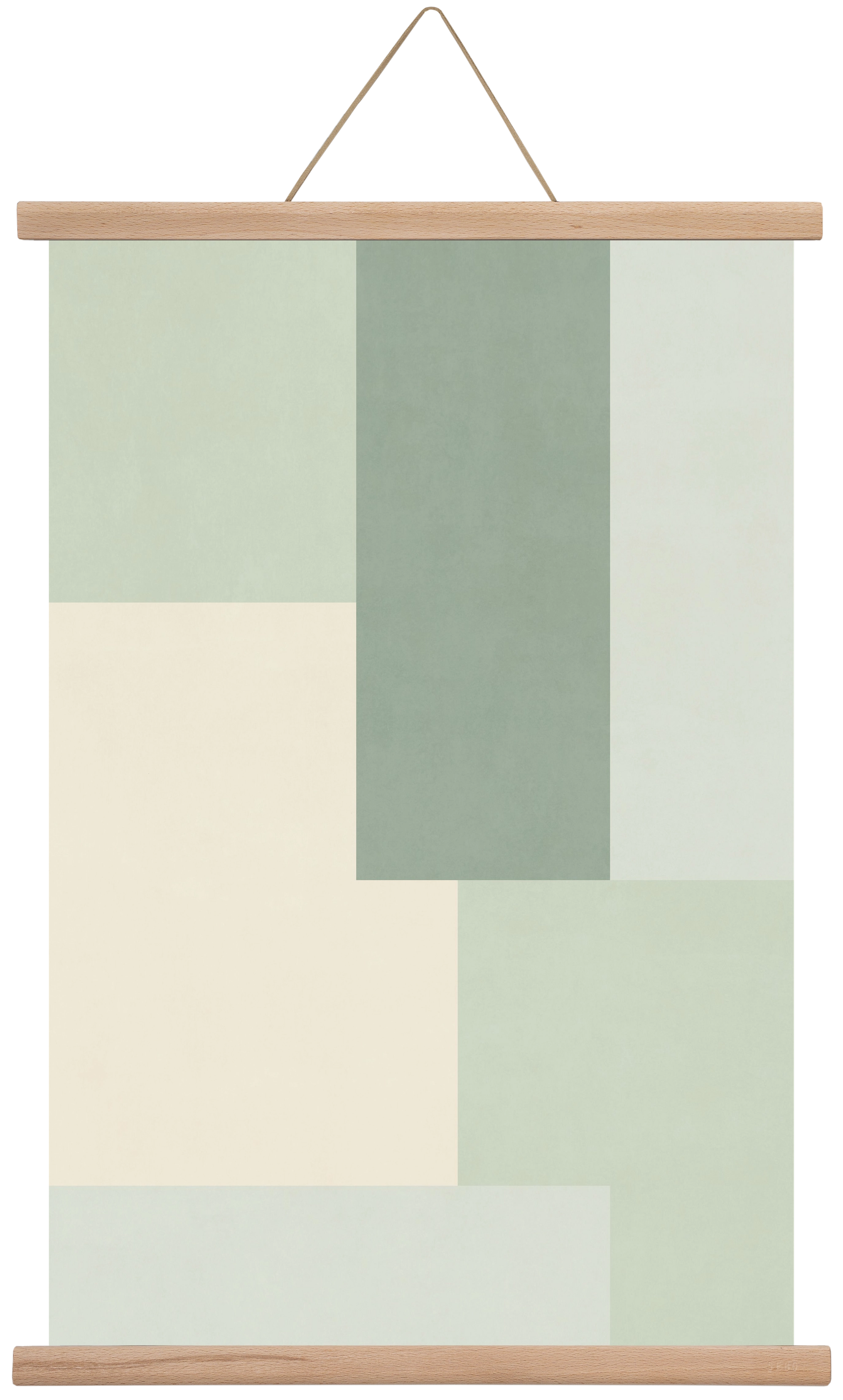 Composition of Geometric Shapes - Vd01, 40x60 cm (40x60 cm), Tölgy akasztó