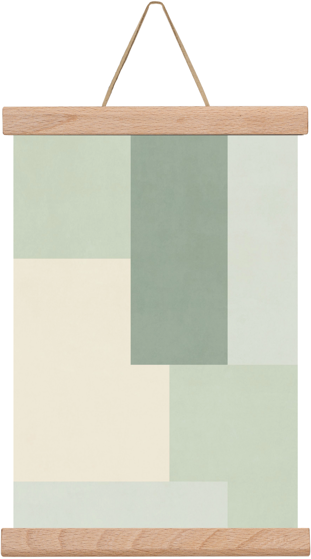 Composition of Geometric Shapes - Vd01, 20x30 cm (20x30 cm), Tölgy akasztó