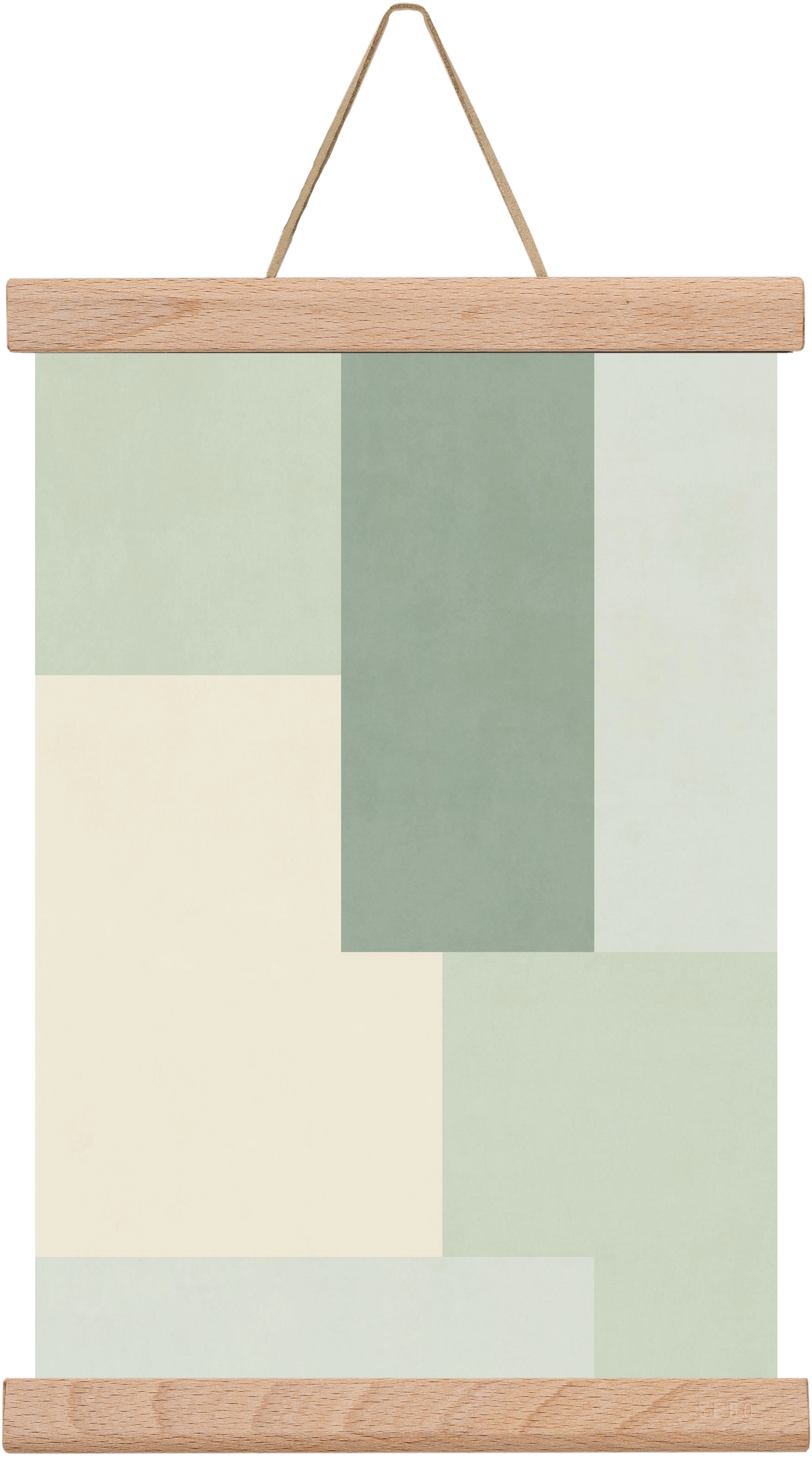 Composition of Geometric Shapes - Vd01, 20x30 cm (20x30 cm), Tölgy akasztó