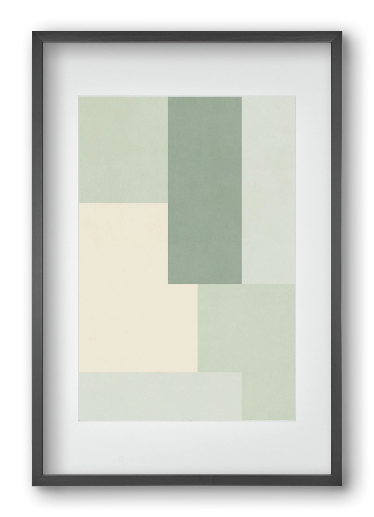 Composition of Geometric Shapes - Vd01, 40x60 cm (30x45 cm), Fekete keret, paszpartuval