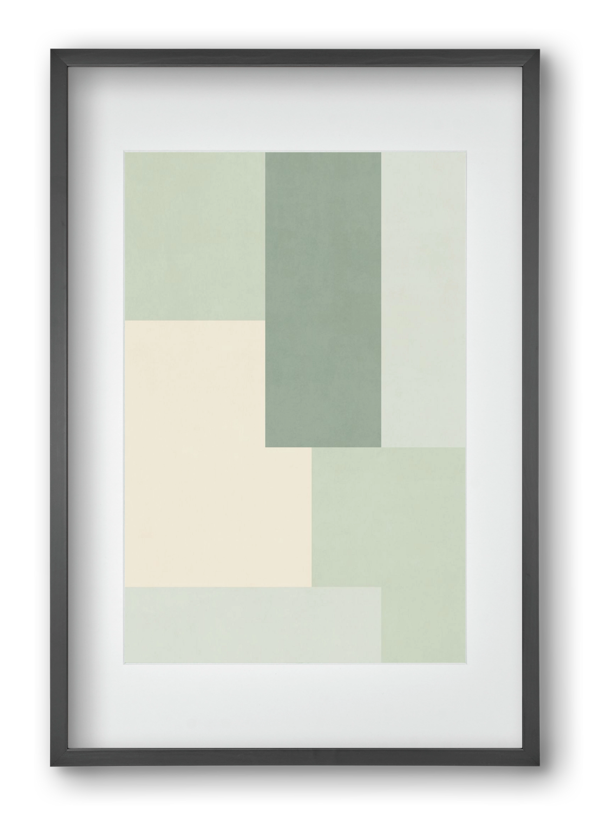 Composition of Geometric Shapes - Vd01, 40x60 cm (30x45 cm), Fekete keret, paszpartuval