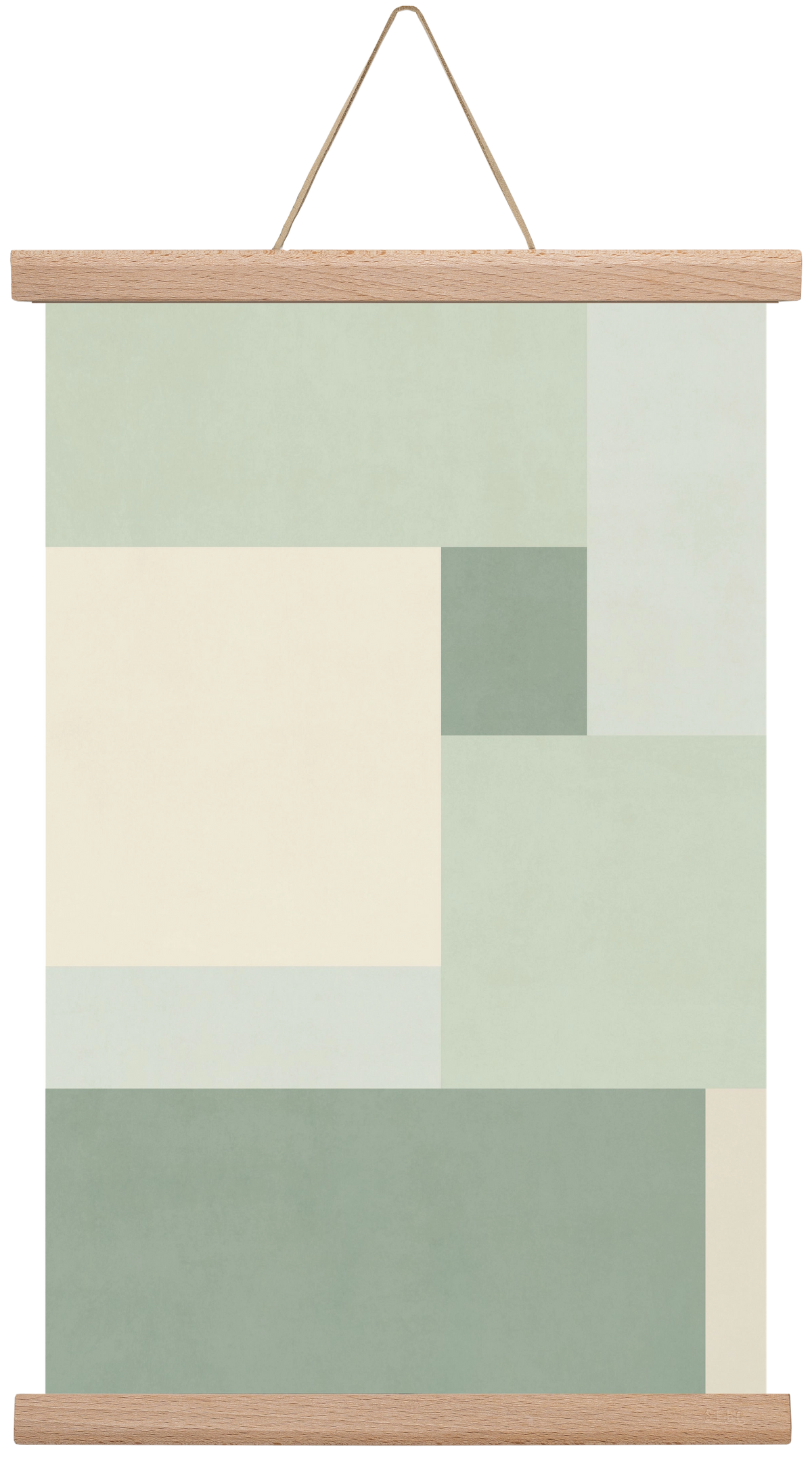 Composition of Geometric Shapes - Vd02, 30x45 cm (30x45 cm), Tölgy akasztó