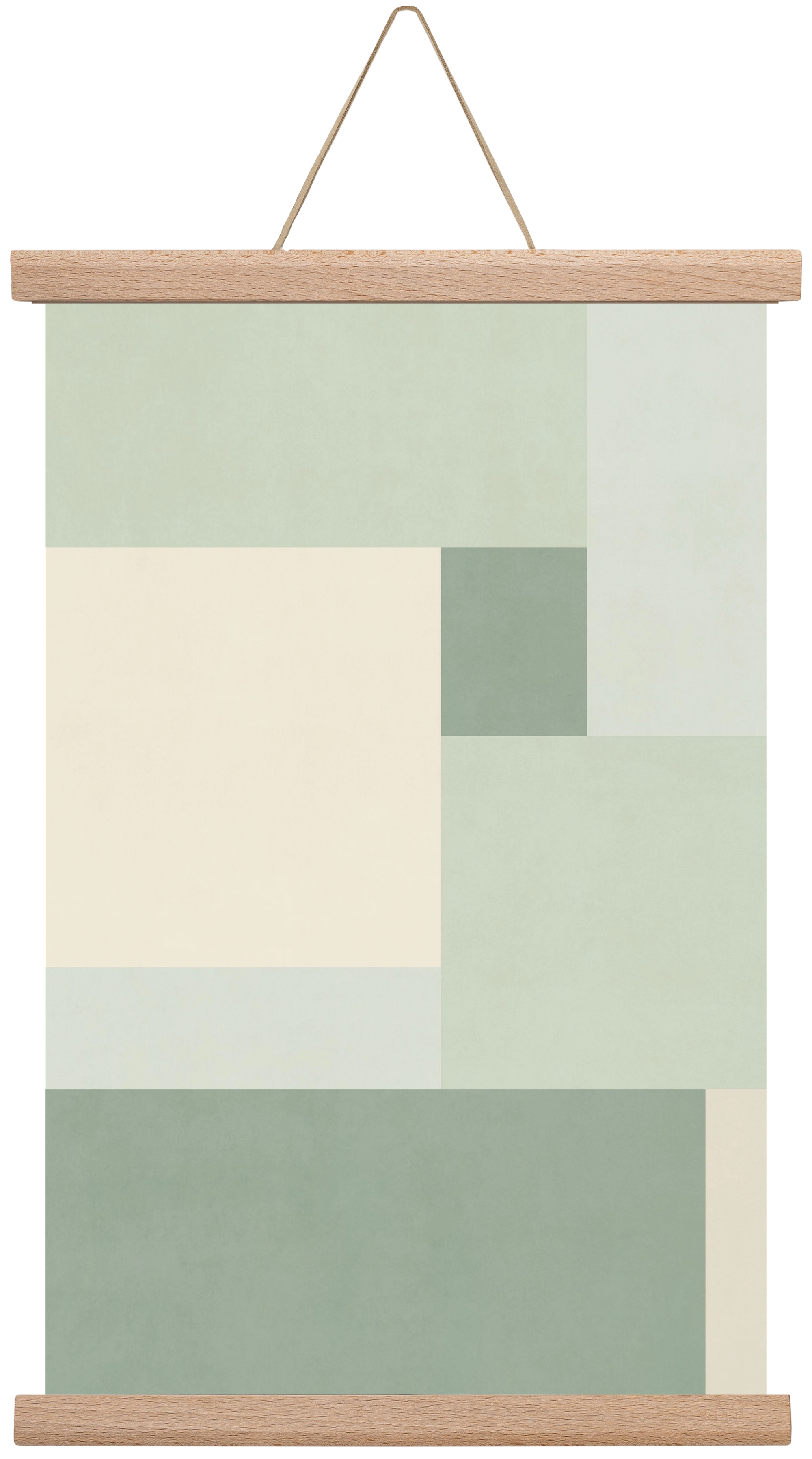 Composition of Geometric Shapes - Vd02, 30x45 cm (30x45 cm), Tölgy akasztó