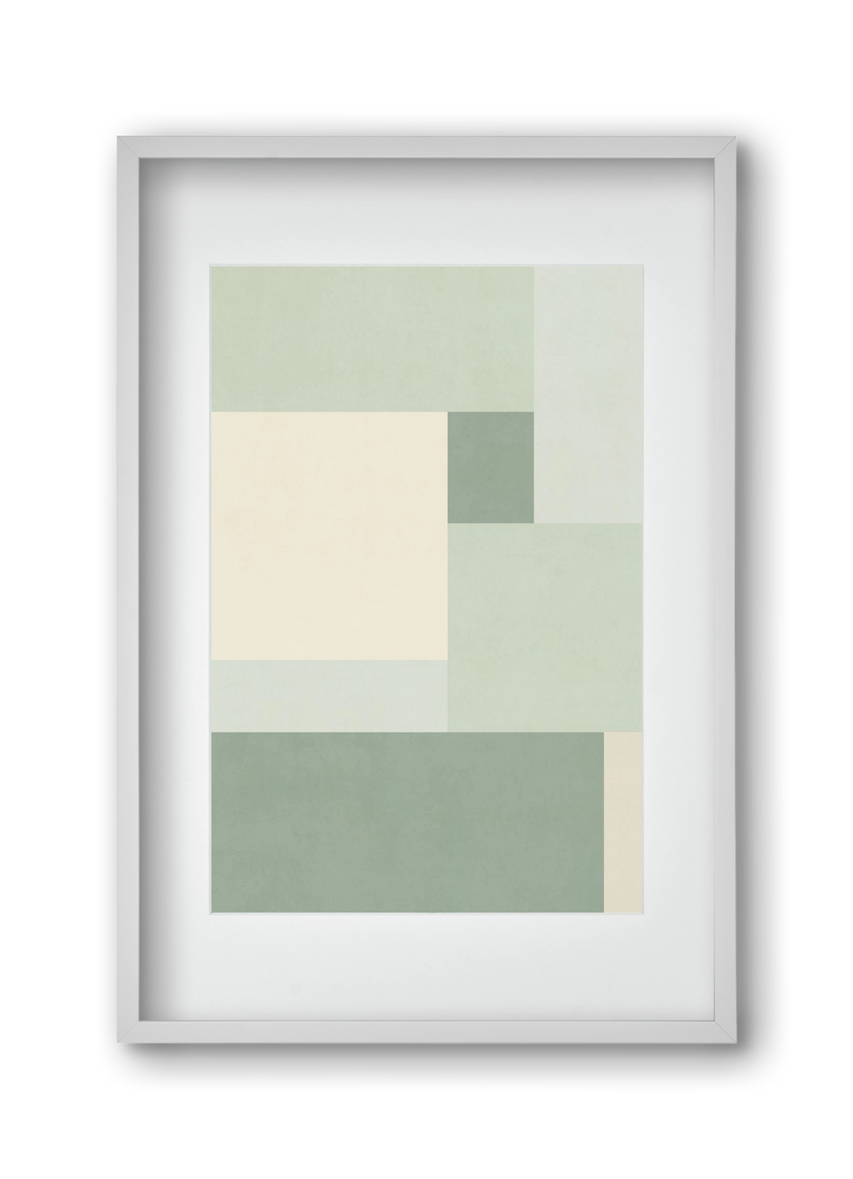 Composition of Geometric Shapes - Vd02, 30x45 cm (20x30 cm), Fehér keret, paszpartuval