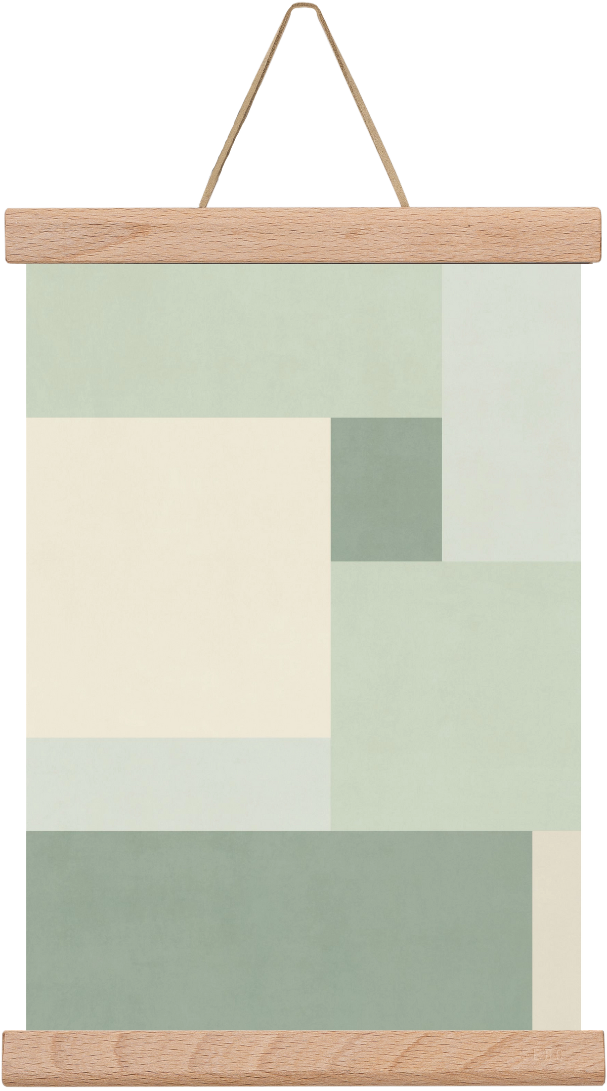 Composition of Geometric Shapes - Vd02, 20x30 cm (20x30 cm), Tölgy akasztó