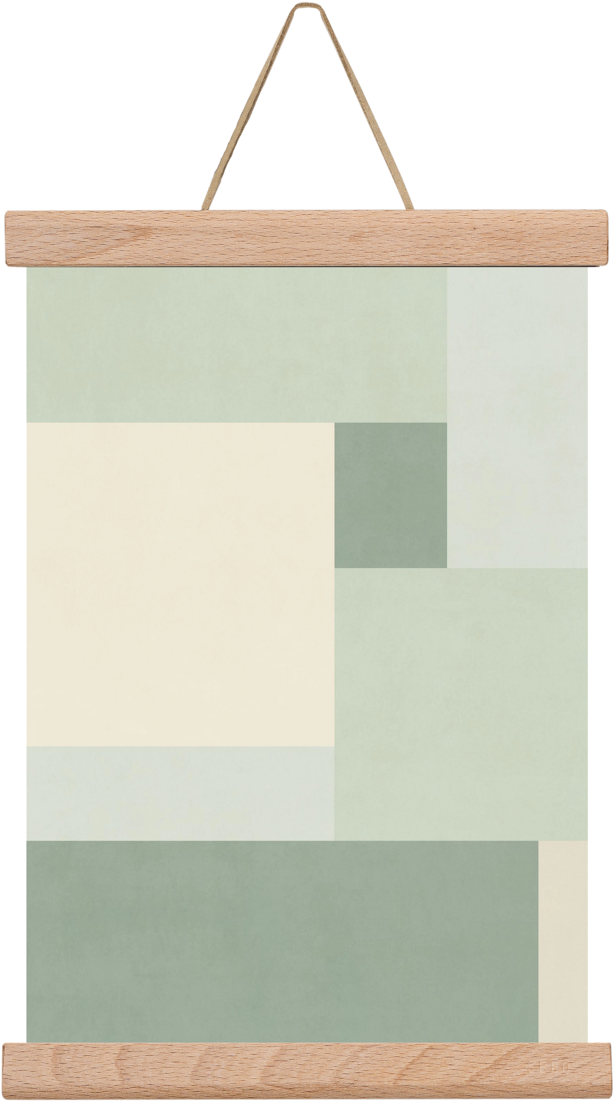 Composition of Geometric Shapes - Vd02, 20x30 cm (20x30 cm), Tölgy akasztó