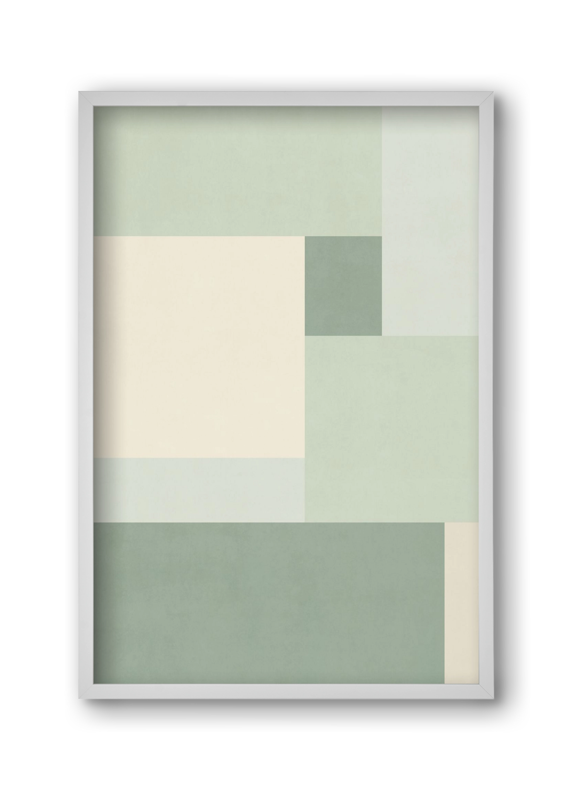 Composition of Geometric Shapes - Vd02, 30x45 cm (30x45 cm), Fehér keret