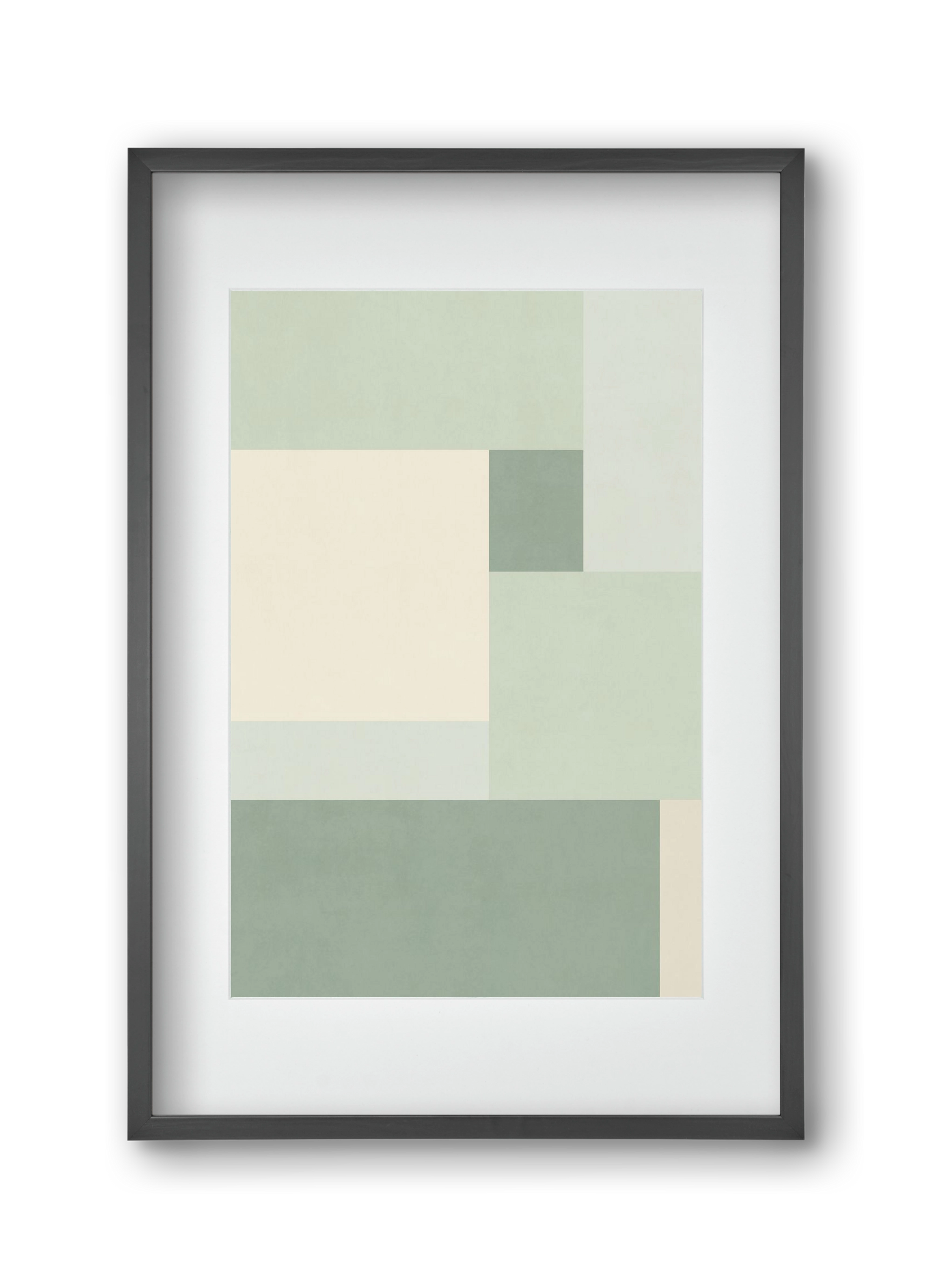 Composition of Geometric Shapes - Vd02, 30x45 cm (20x30 cm), Fekete keret, paszpartuval