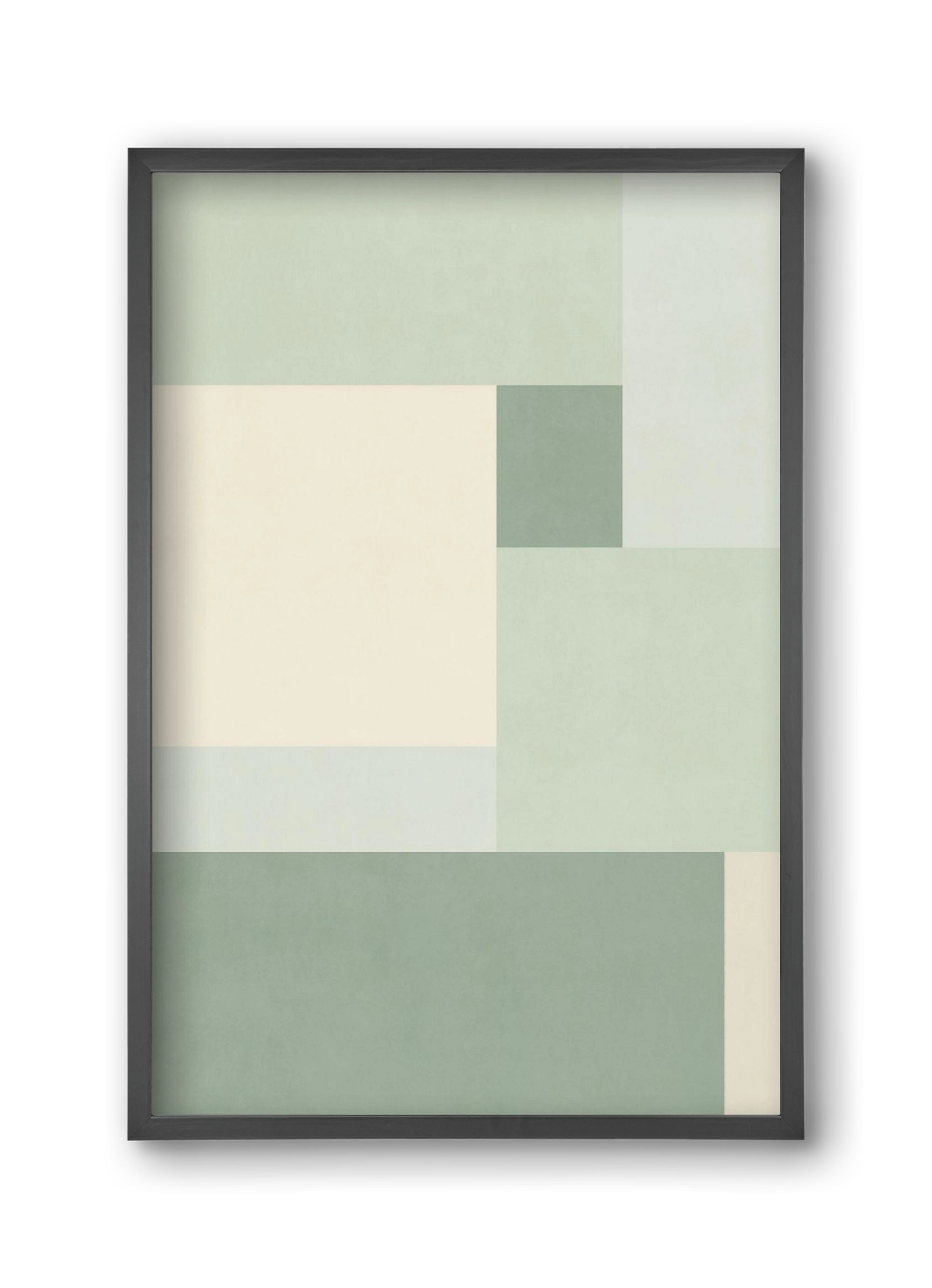 Composition of Geometric Shapes - Vd02, 30x45 cm (30x45 cm), Fekete keret