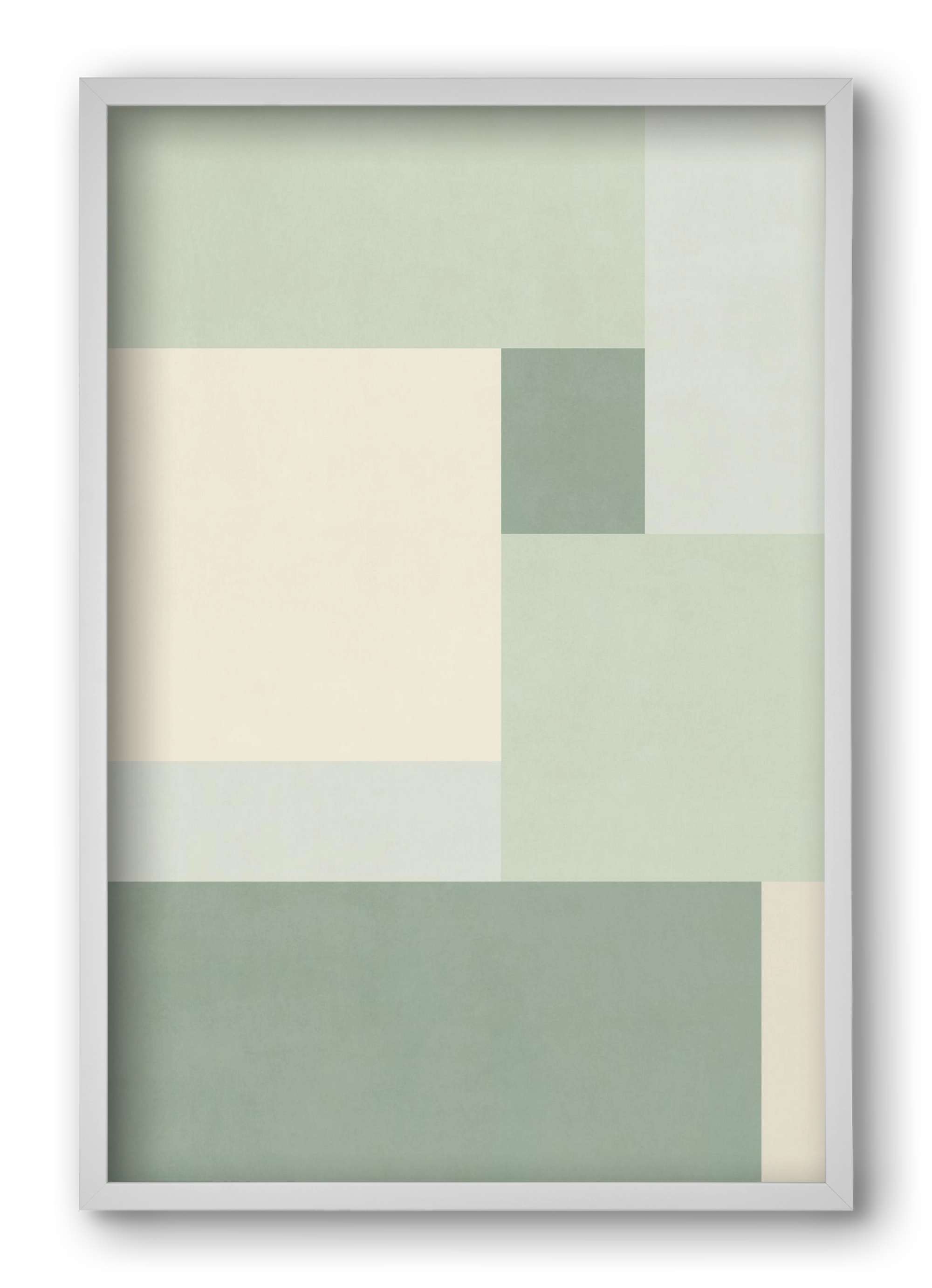 Composition of Geometric Shapes - Vd02, 40x60 cm (40x60 cm), Fehér keret