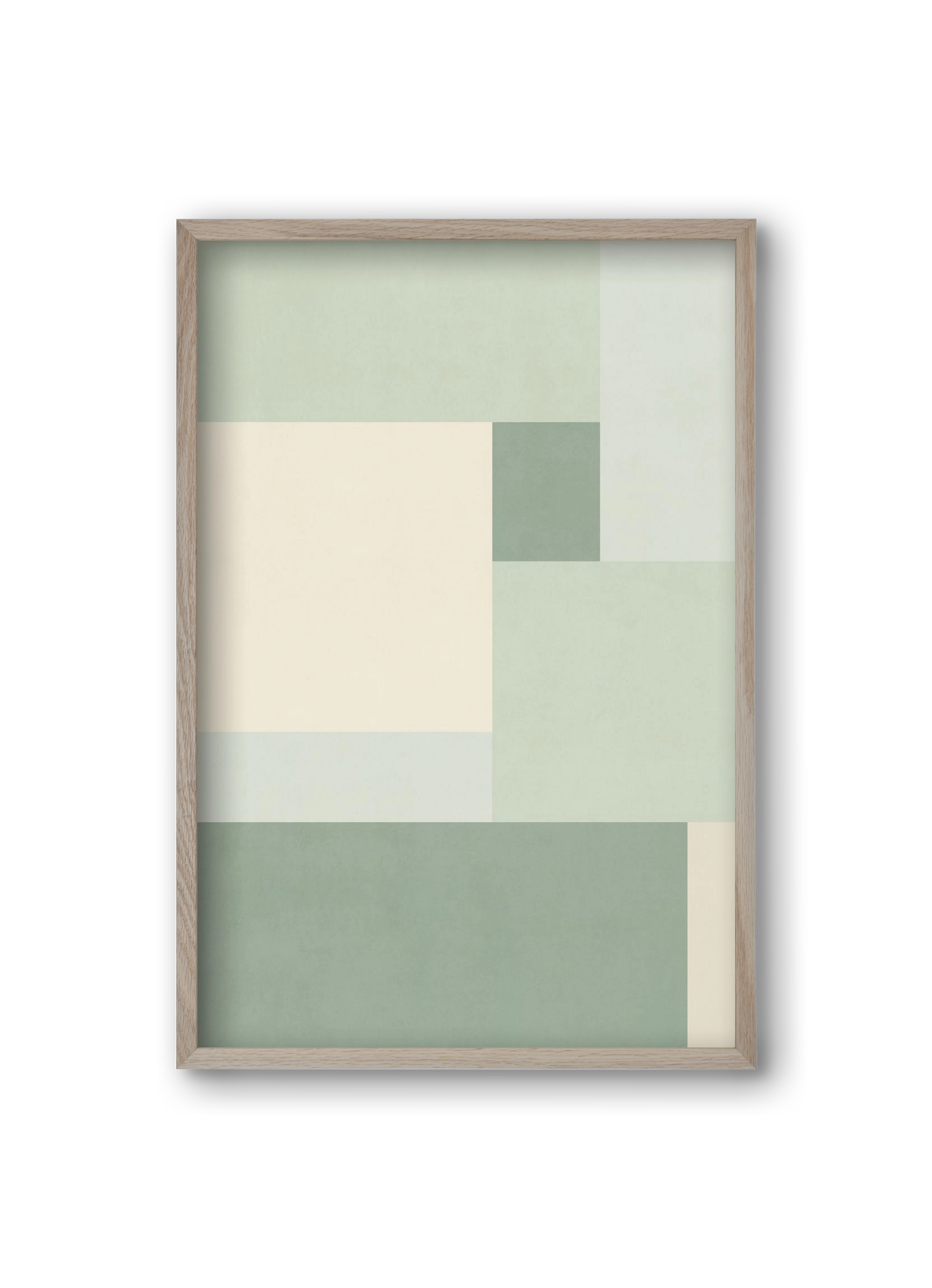 Composition of Geometric Shapes - Vd02, 20x30 cm (20x30 cm), Tölgy keret