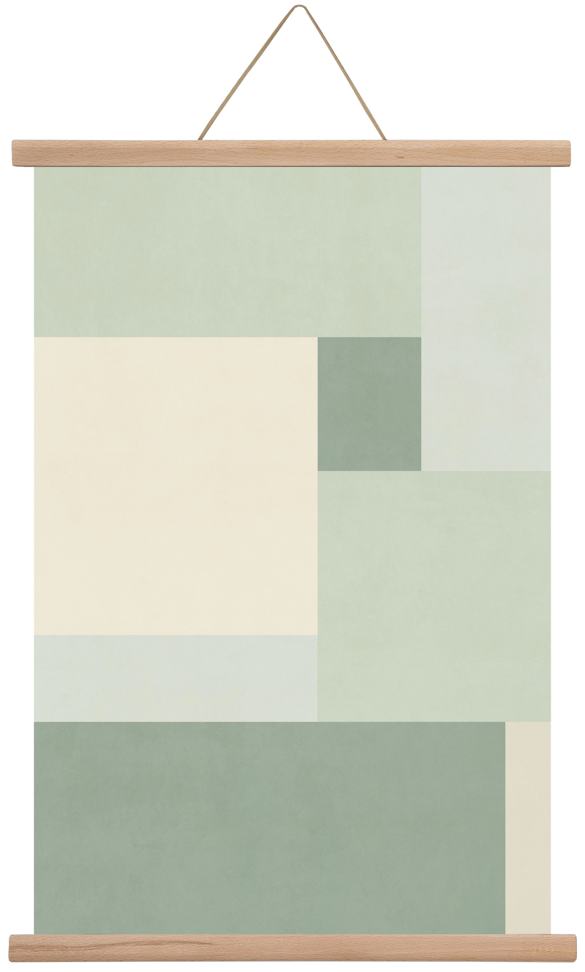Composition of Geometric Shapes - Vd02, 40x60 cm (40x60 cm), Tölgy akasztó