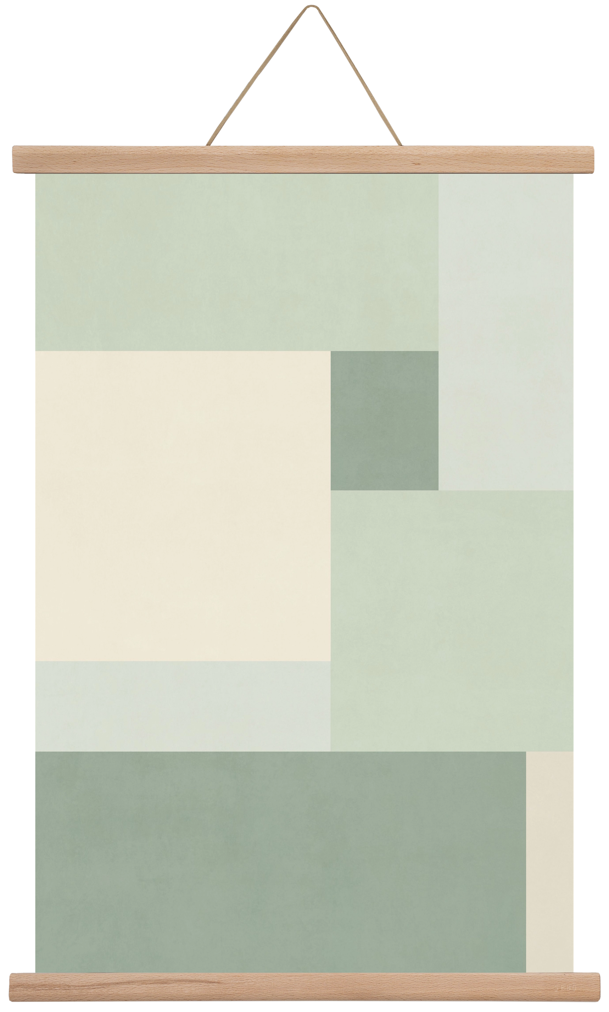 Composition of Geometric Shapes - Vd02, 40x60 cm (40x60 cm), Tölgy akasztó