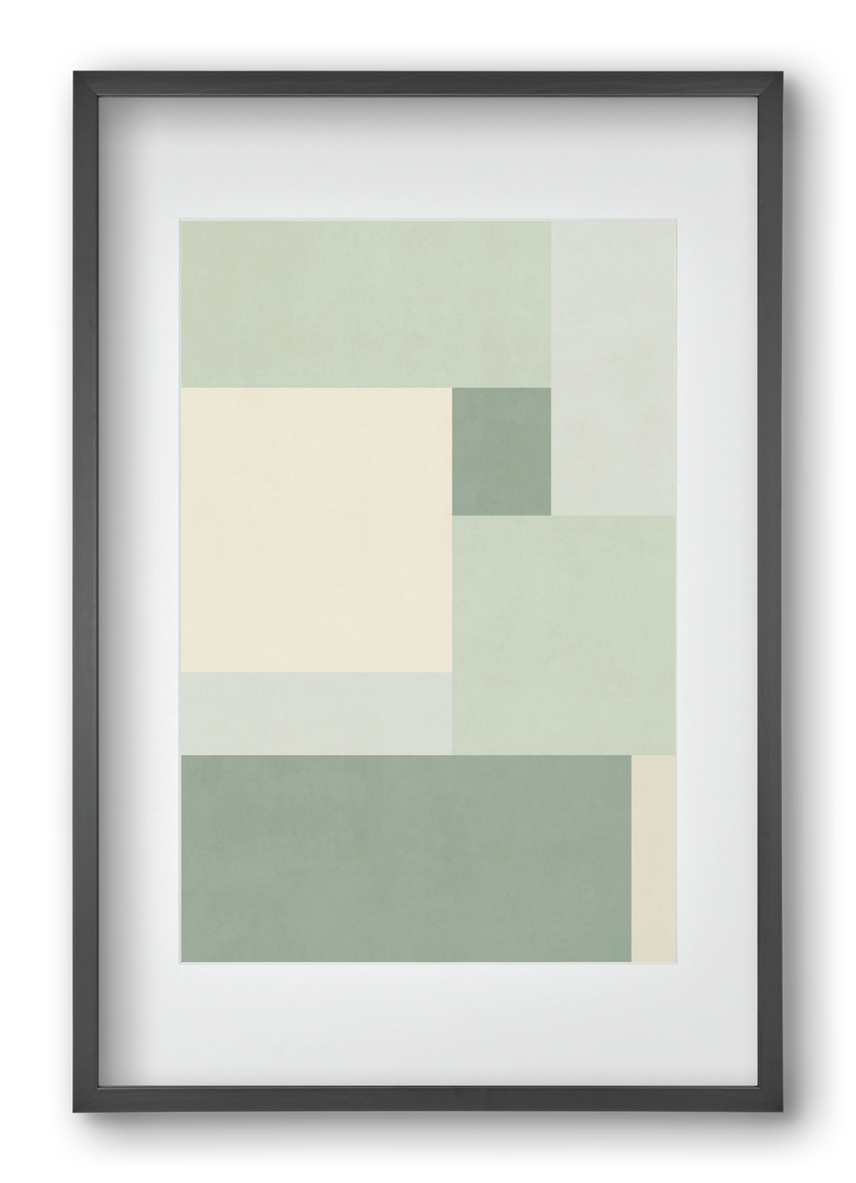 Composition of Geometric Shapes - Vd02, 40x60 cm (30x45 cm), Fekete keret, paszpartuval