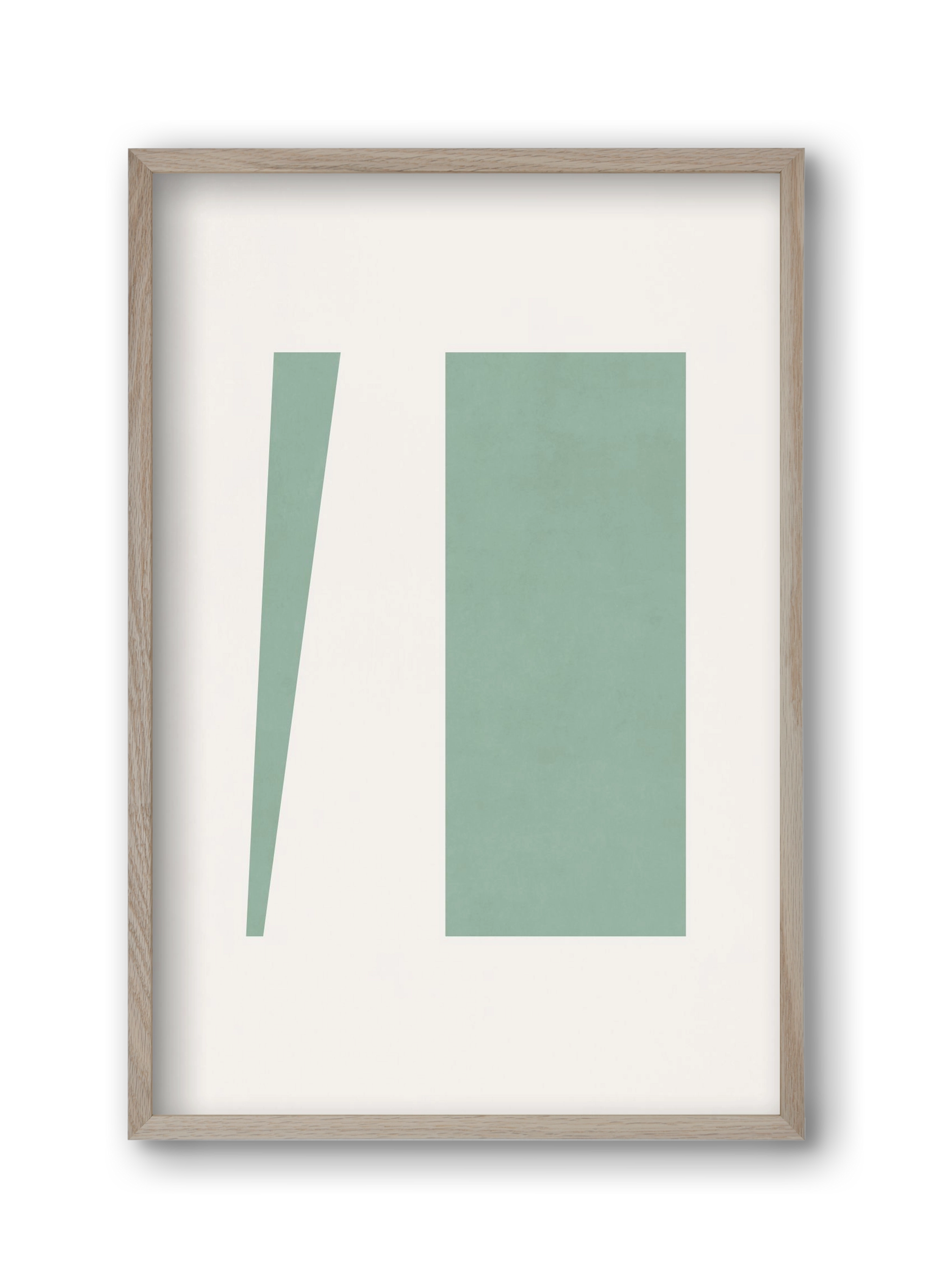 Composition of Geometric Shapes - V01, 30x45 cm (30x45 cm), Tölgy keret