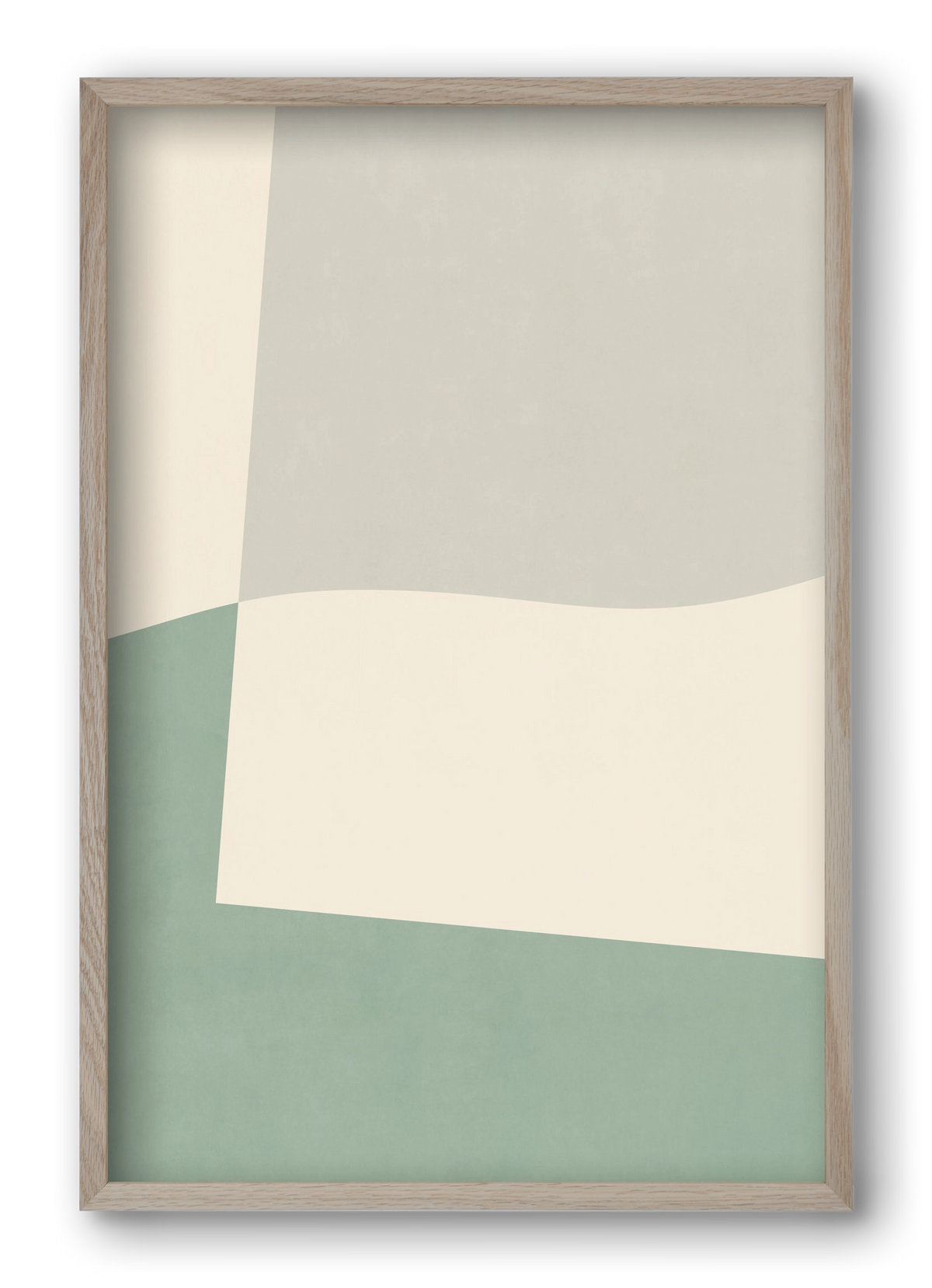 Composition of Geometric Shapes - V02, 40x60 cm (40x60 cm), Tölgy keret