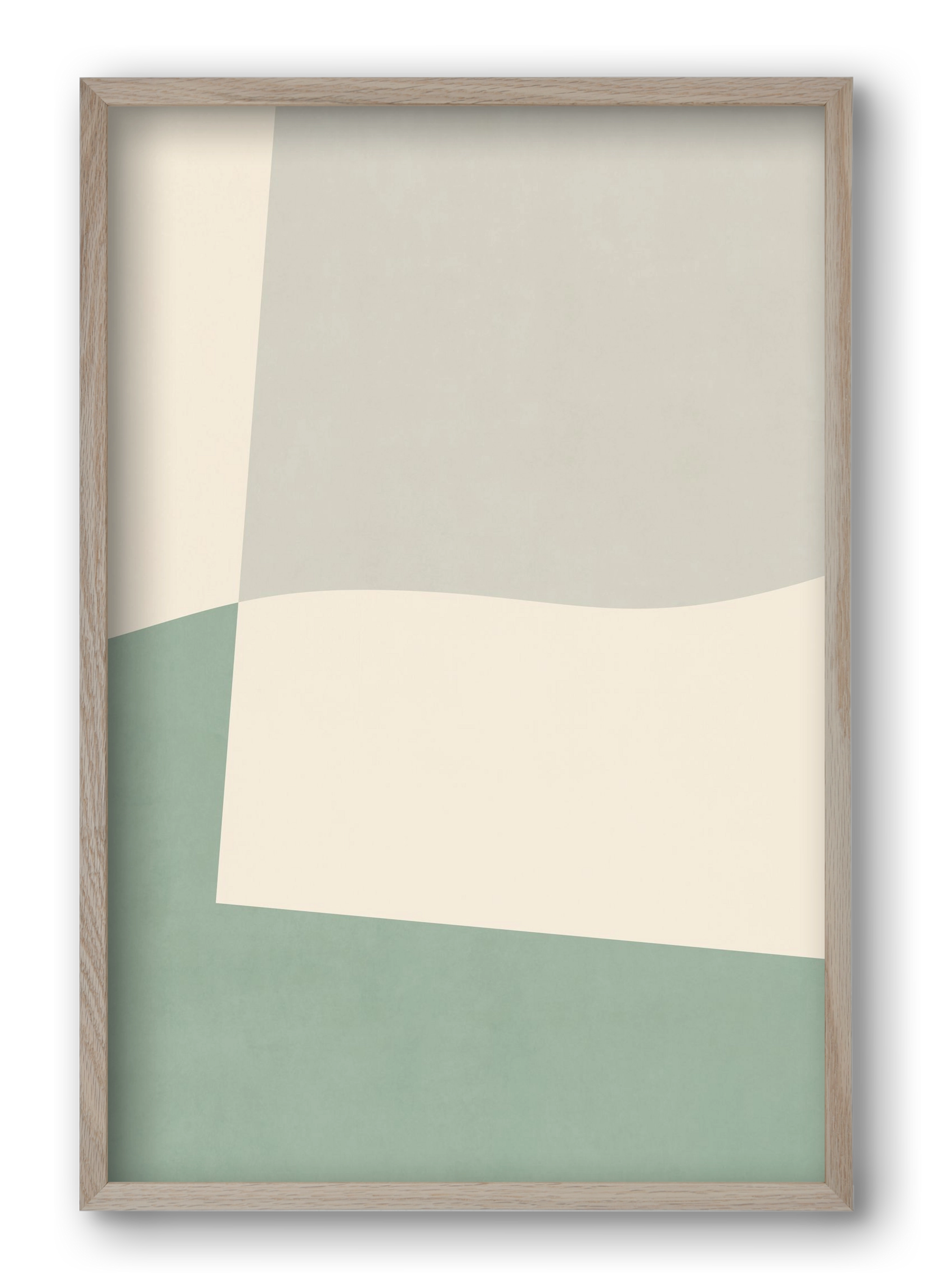 Composition of Geometric Shapes - V02, 40x60 cm (40x60 cm), Tölgy keret