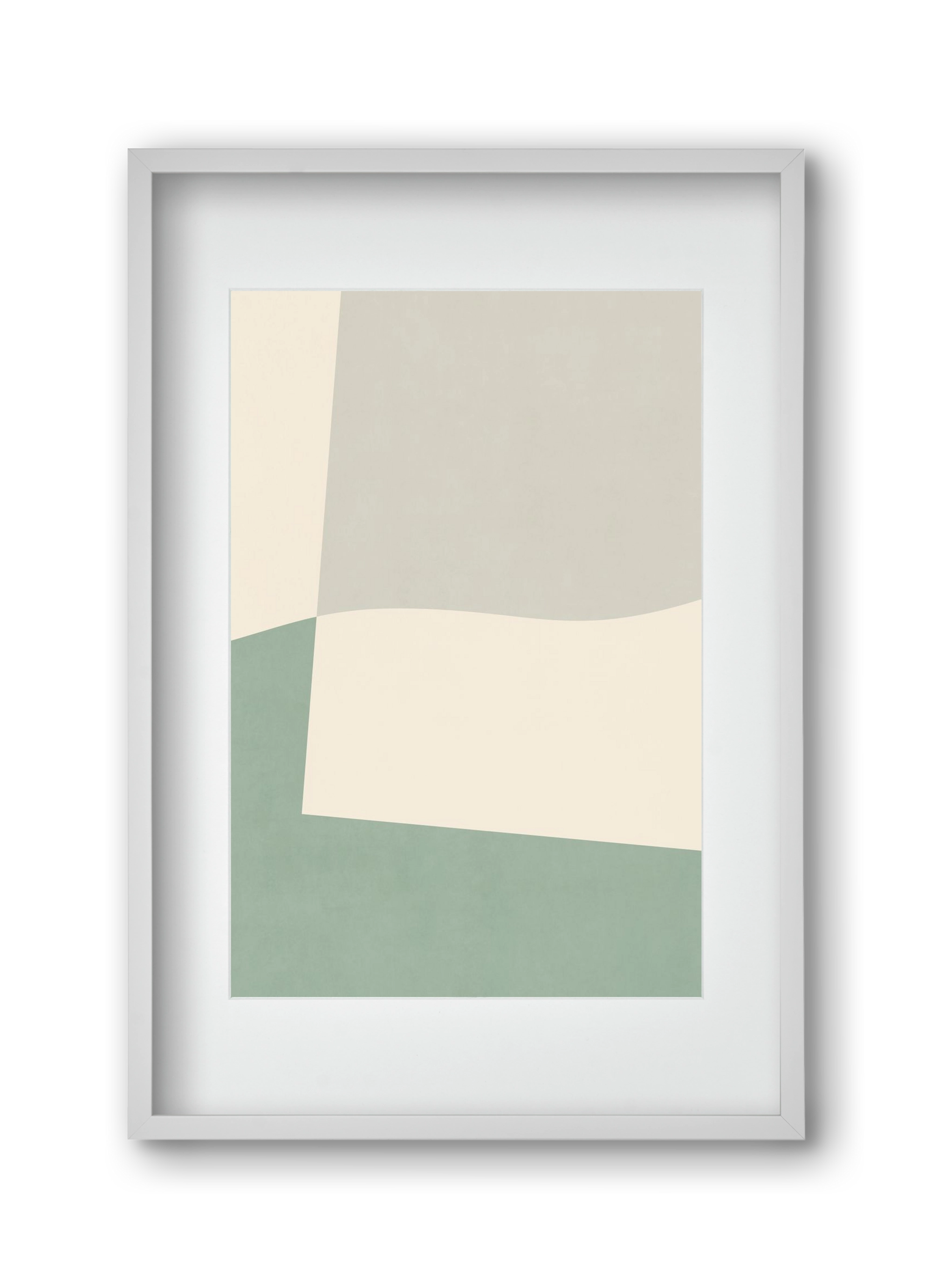 Composition of Geometric Shapes - V02, 30x45 cm (20x30 cm), Fehér keret, paszpartuval