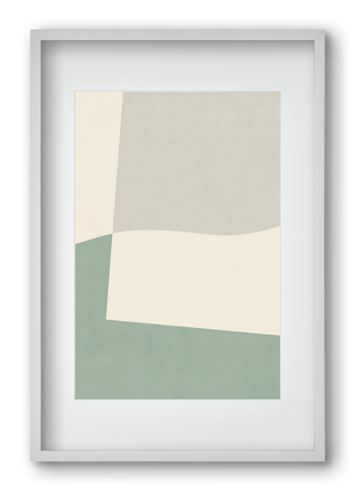 Composition of Geometric Shapes - V02, 40x60 cm (30x45 cm), Fehér keret, paszpartuval