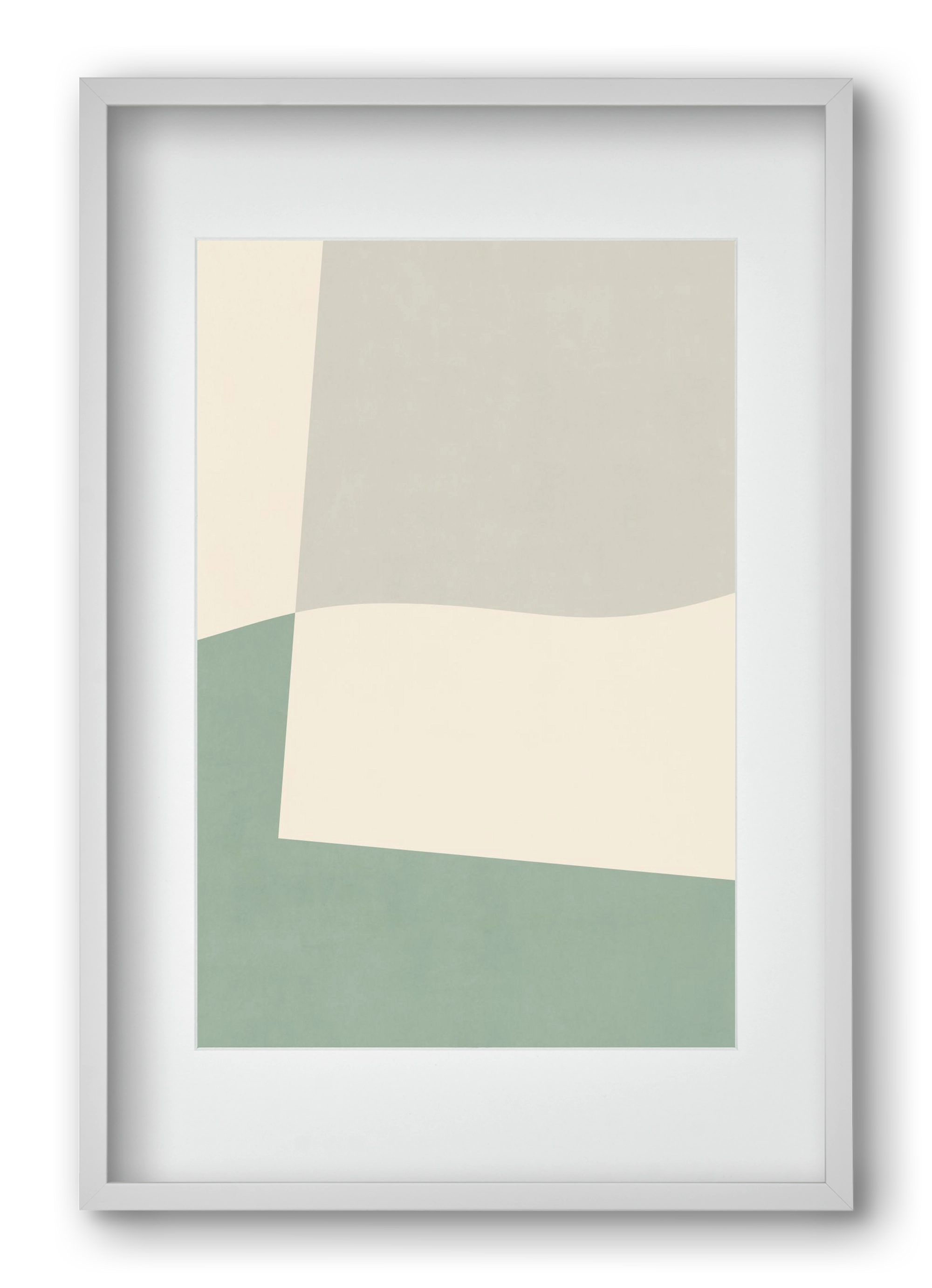 Composition of Geometric Shapes - V02, 40x60 cm (30x45 cm), Fehér keret, paszpartuval