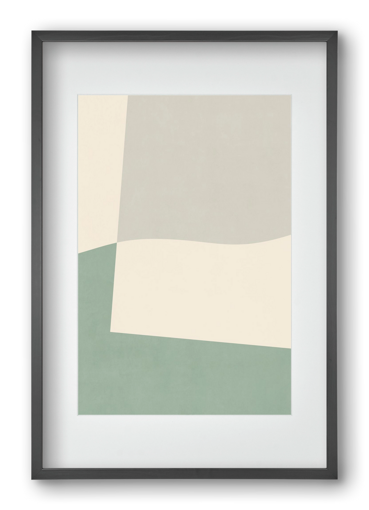 Composition of Geometric Shapes - V02, 40x60 cm (30x45 cm), Fekete keret, paszpartuval