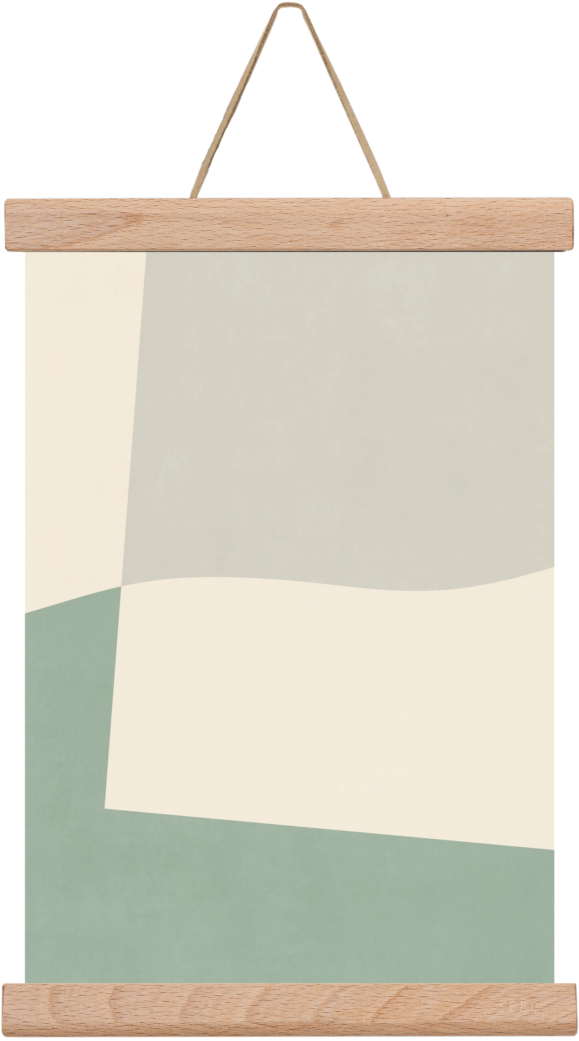 Composition of Geometric Shapes - V02, 20x30 cm (20x30 cm), Tölgy akasztó