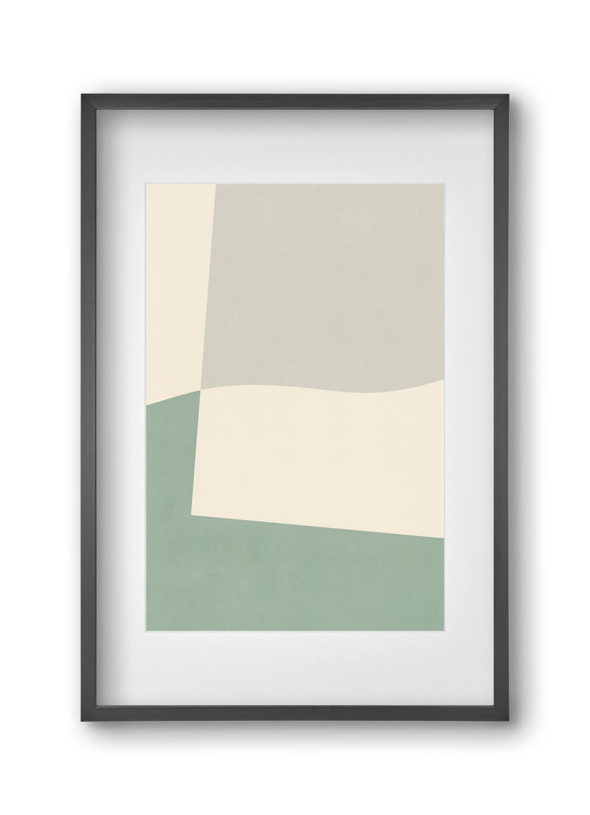 Composition of Geometric Shapes - V02, 30x45 cm (20x30 cm), Fekete keret, paszpartuval