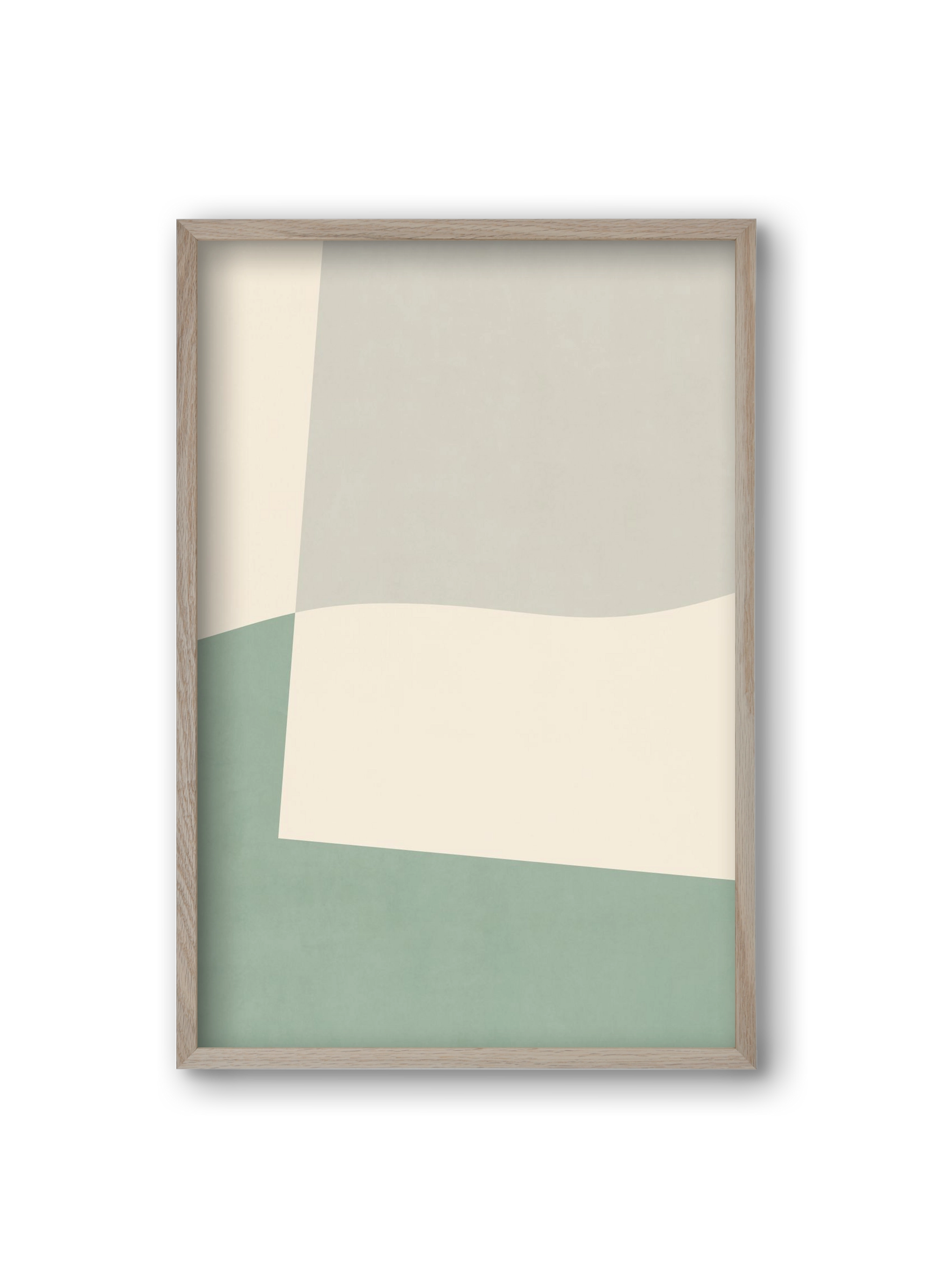 Composition of Geometric Shapes - V02, 20x30 cm (20x30 cm), Tölgy keret