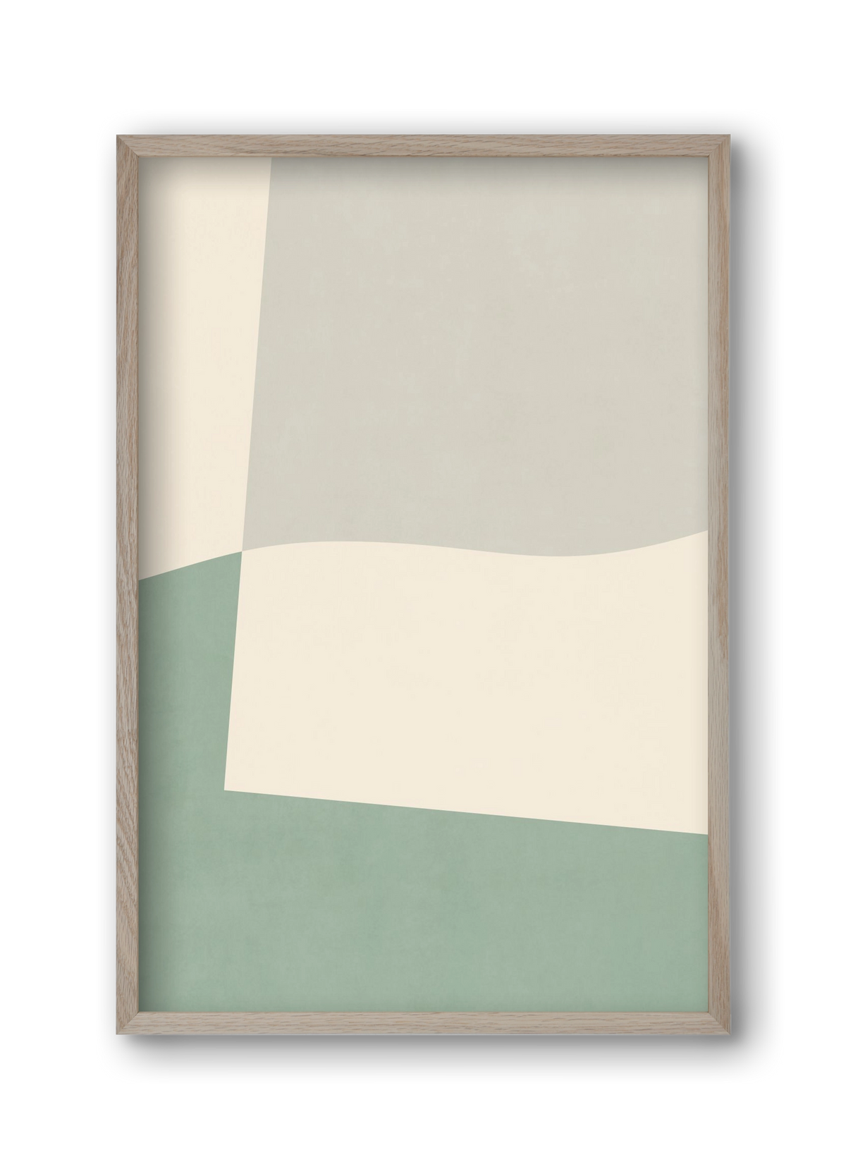 Composition of Geometric Shapes - V02, 30x45 cm (30x45 cm), Tölgy keret