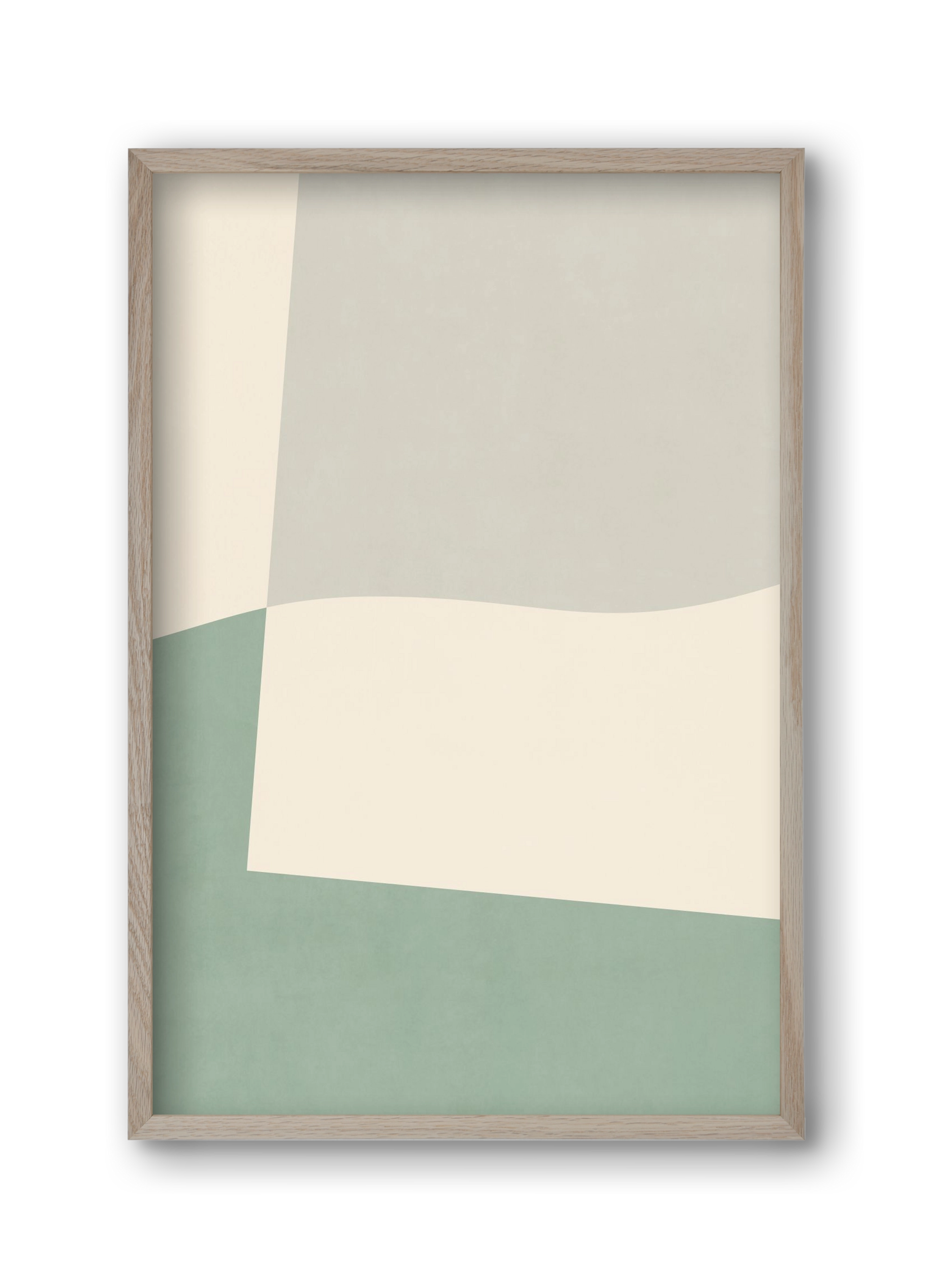 Composition of Geometric Shapes - V02, 30x45 cm (30x45 cm), Tölgy keret