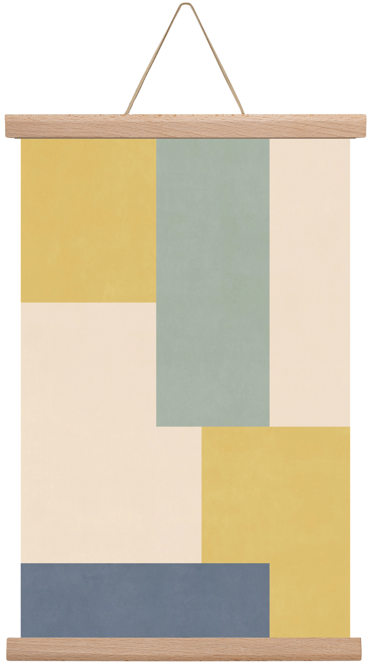 Composition of Geometric Shapes - Yb01, 30x45 cm (30x45 cm), Tölgy akasztó