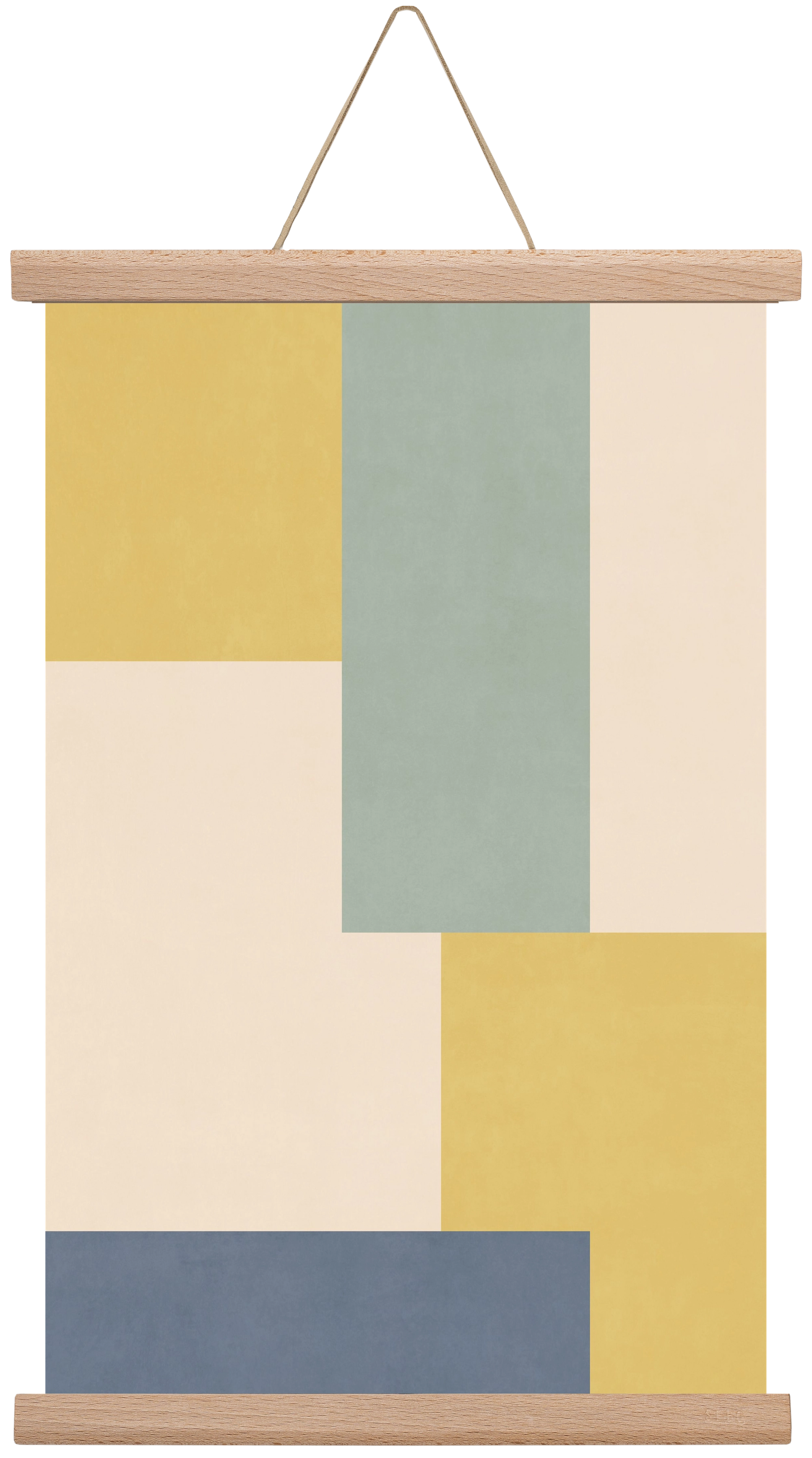 Composition of Geometric Shapes - Yb01, 30x45 cm (30x45 cm), Tölgy akasztó