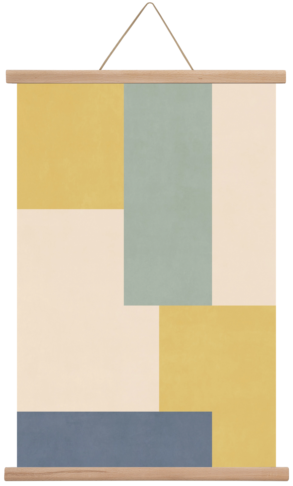 Composition of Geometric Shapes - Yb01, 40x60 cm (40x60 cm), Tölgy akasztó