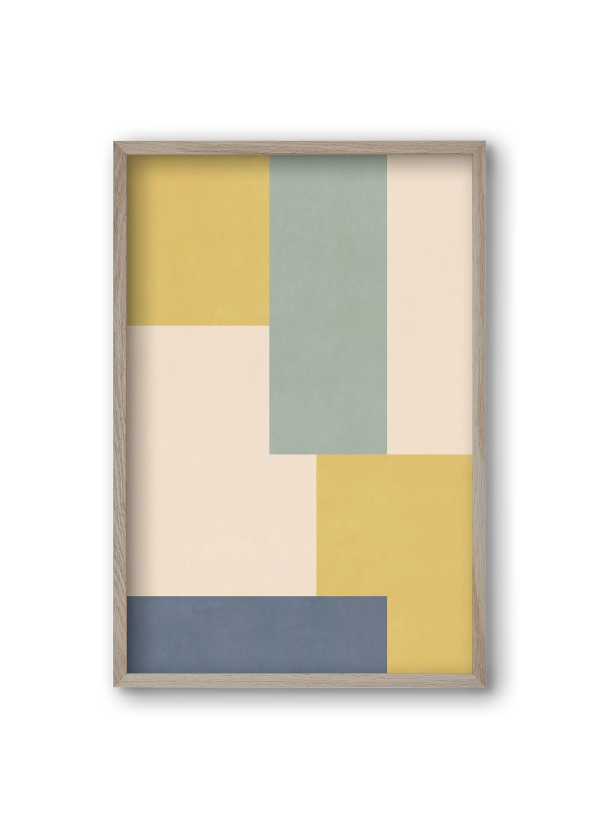 Composition of Geometric Shapes - Yb01, 20x30 cm (20x30 cm), Tölgy keret