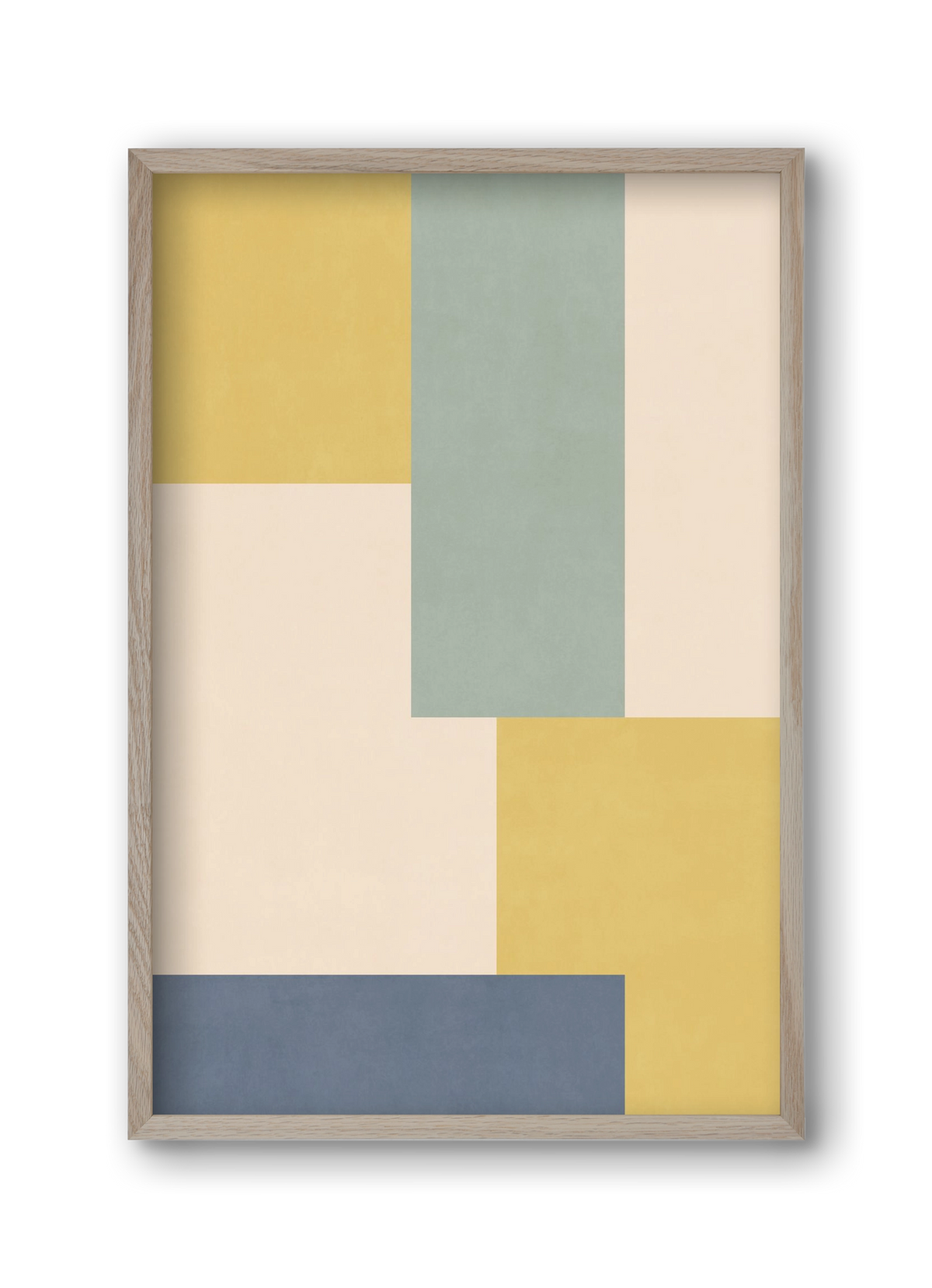 Composition of Geometric Shapes - Yb01, 30x45 cm (30x45 cm), Tölgy keret