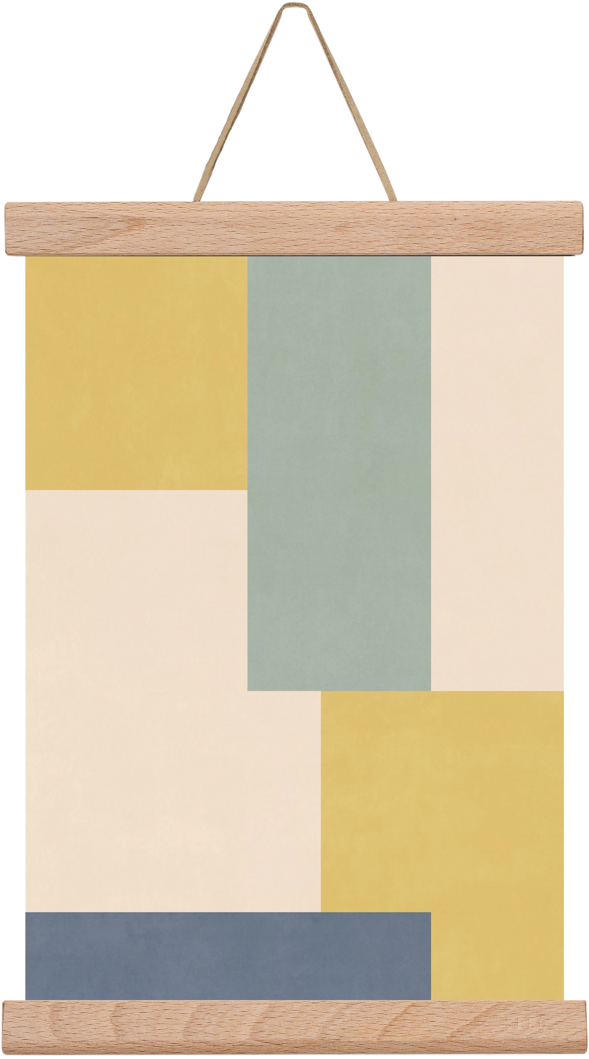 Composition of Geometric Shapes - Yb01, 20x30 cm (20x30 cm), Tölgy akasztó