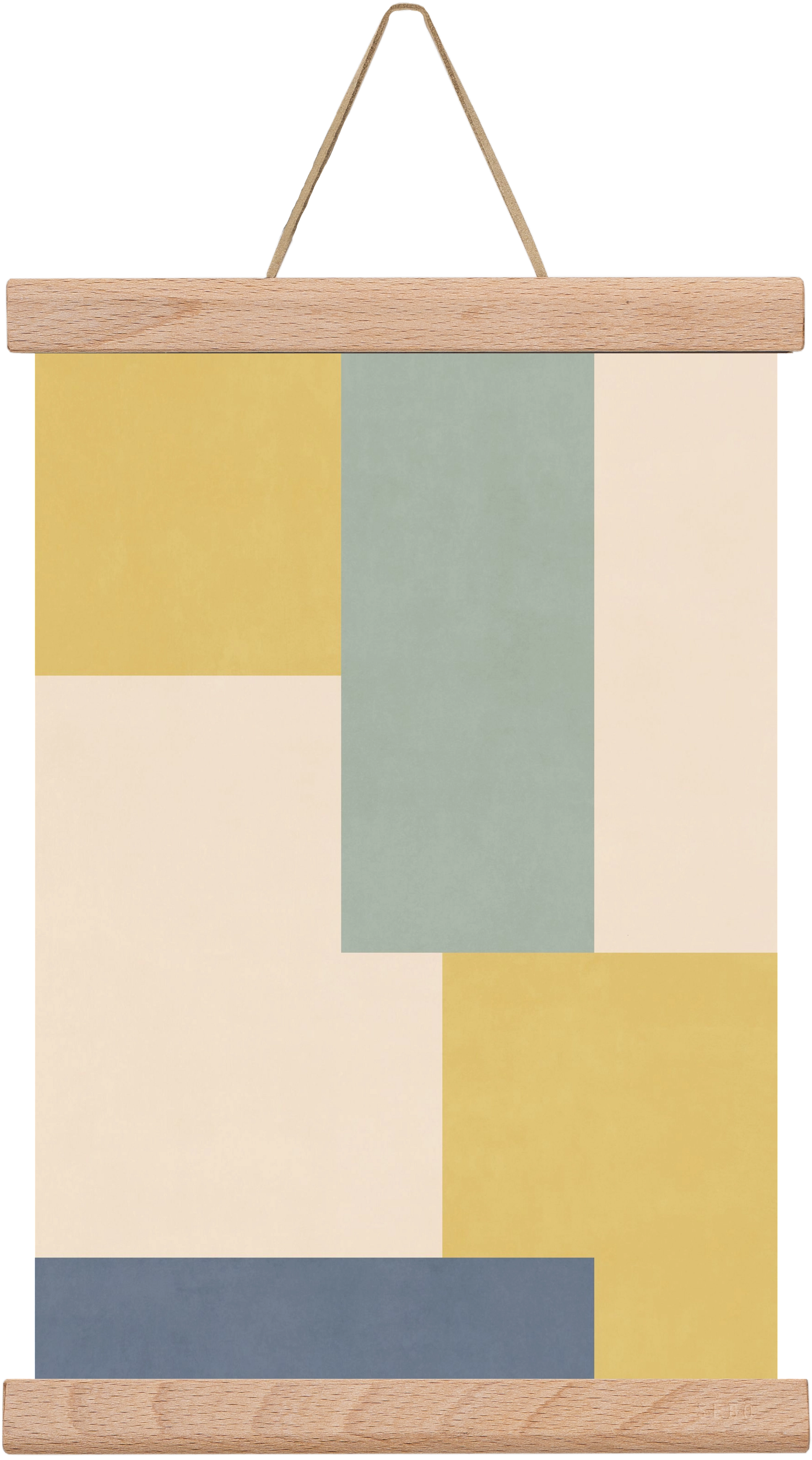 Composition of Geometric Shapes - Yb01, 20x30 cm (20x30 cm), Tölgy akasztó