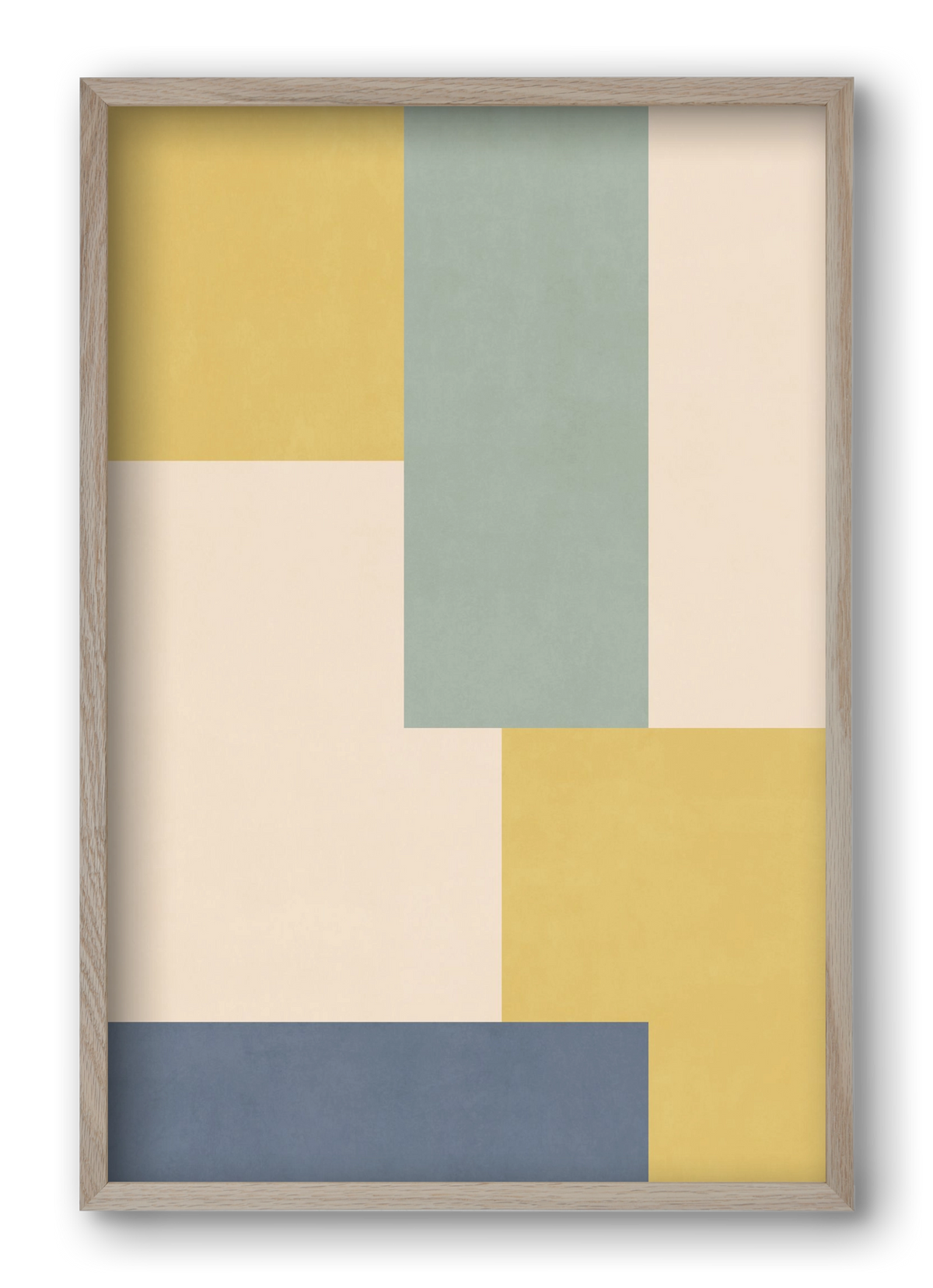 Composition of Geometric Shapes - Yb01, 40x60 cm (40x60 cm), Tölgy keret