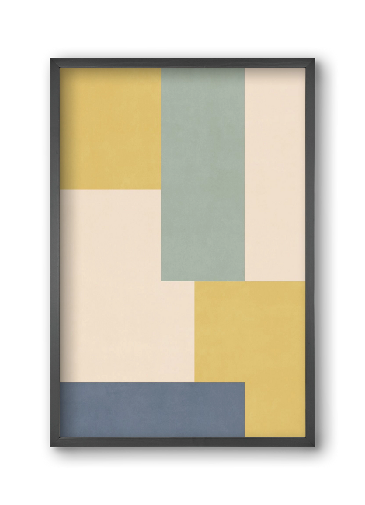 Composition of Geometric Shapes - Yb01, 30x45 cm (30x45 cm), Fekete keret