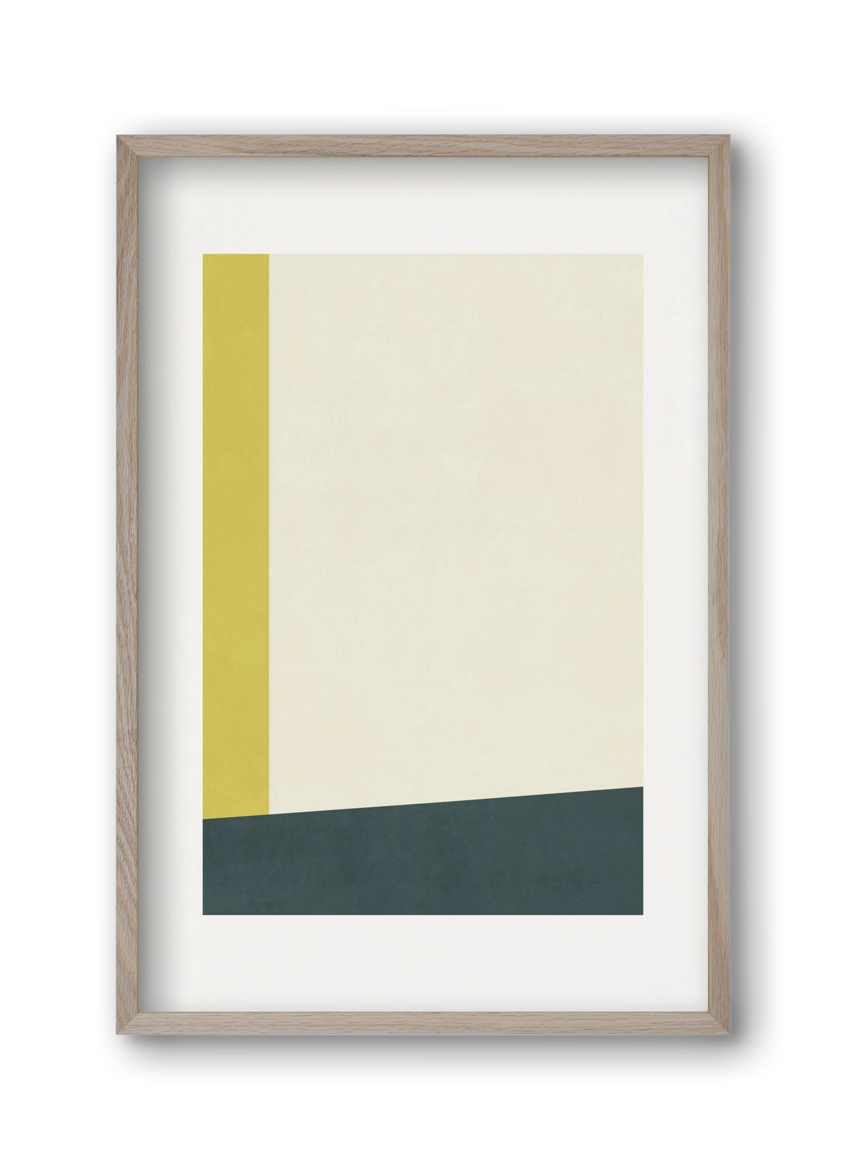 Composition of Geometric Shapes - Gy01, 30x45 cm (30x45 cm), Tölgy keret