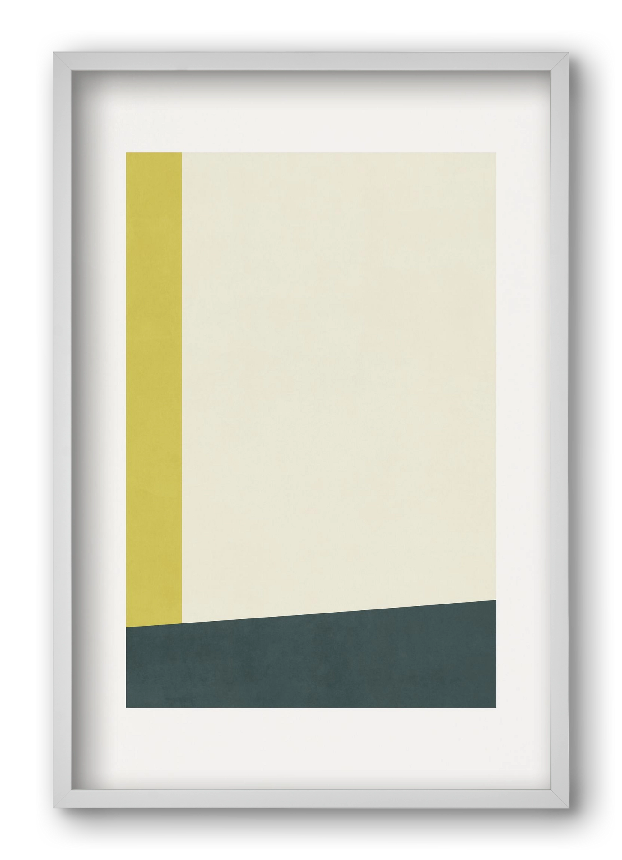 Composition of Geometric Shapes - Gy01, 40x60 cm (40x60 cm), Fehér keret