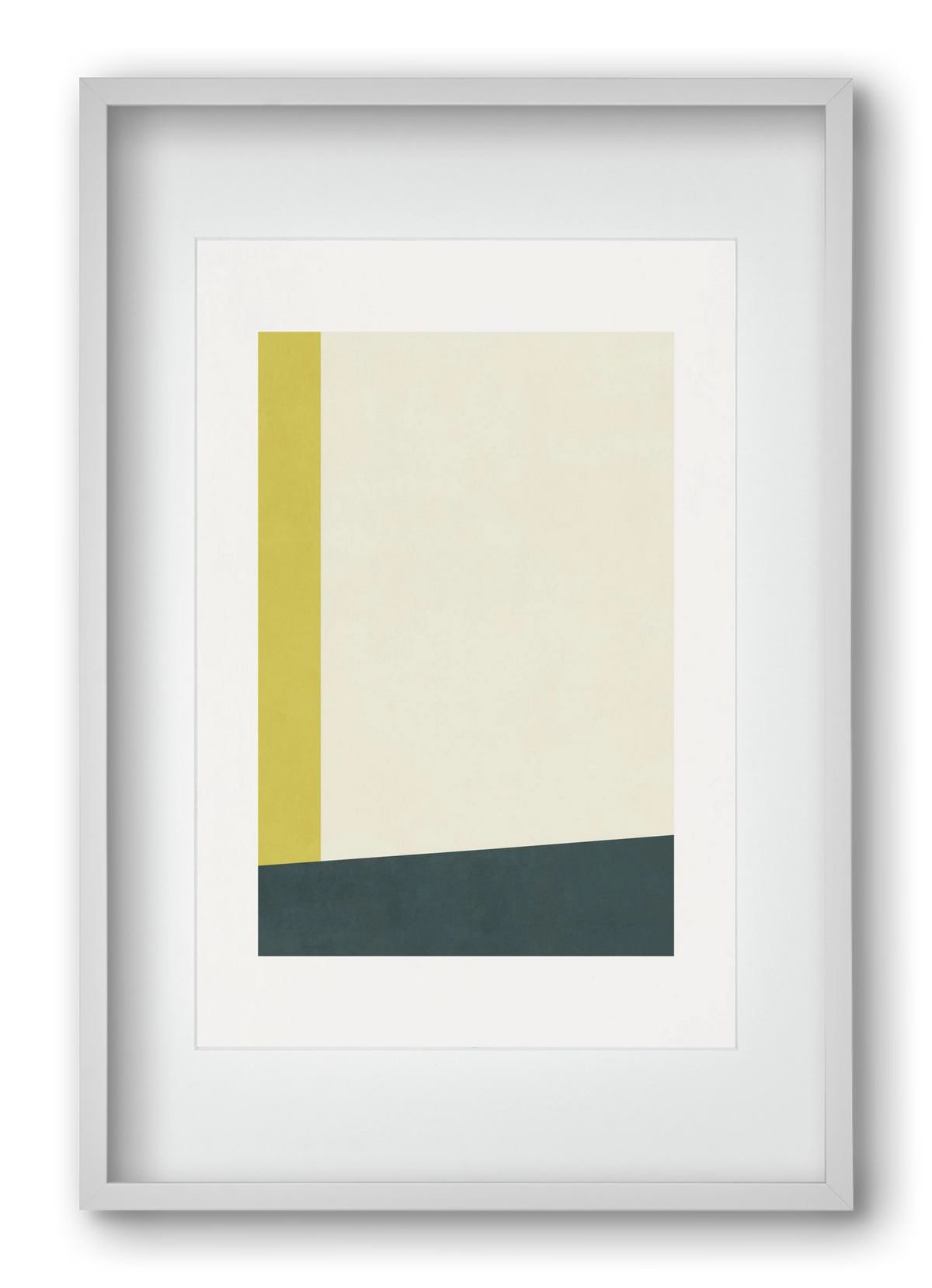 Composition of Geometric Shapes - Gy01, 40x60 cm (30x45 cm), Fehér keret, paszpartuval