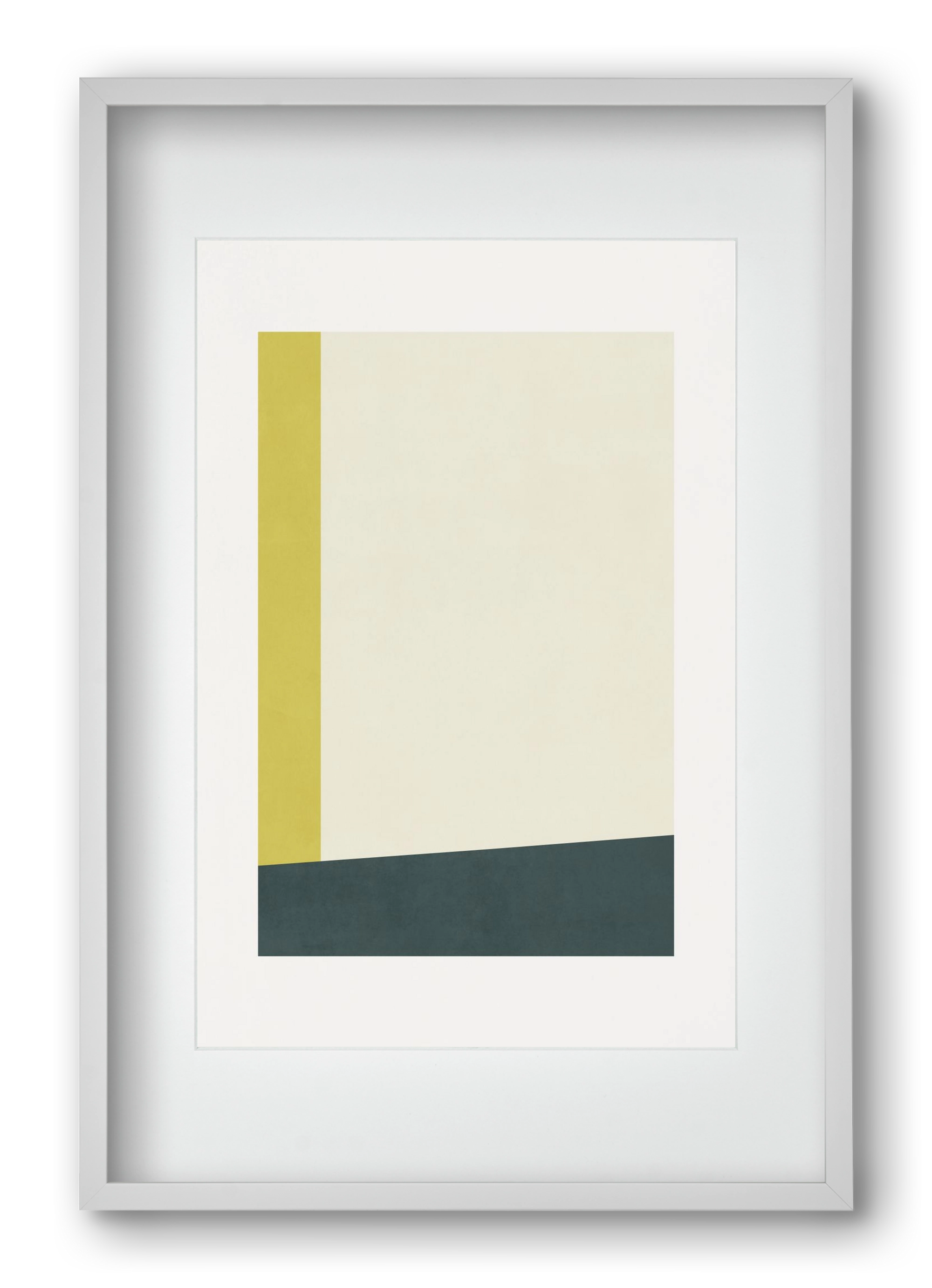 Composition of Geometric Shapes - Gy01, 40x60 cm (30x45 cm), Fehér keret, paszpartuval