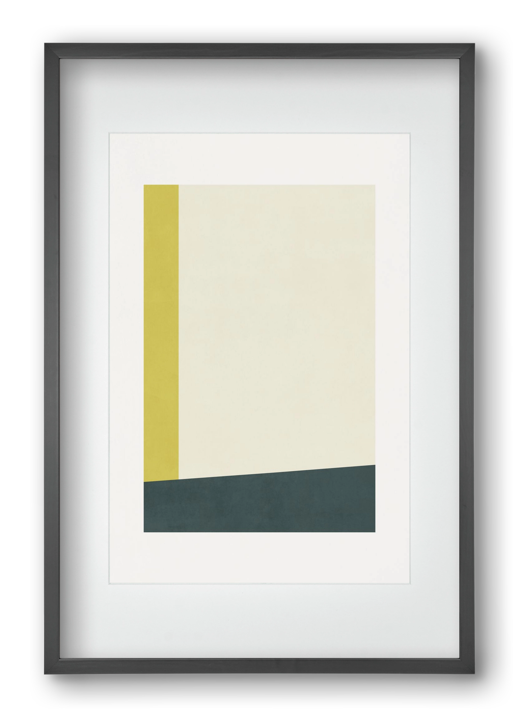 Composition of Geometric Shapes - Gy01, 40x60 cm (30x45 cm), Fekete keret, paszpartuval