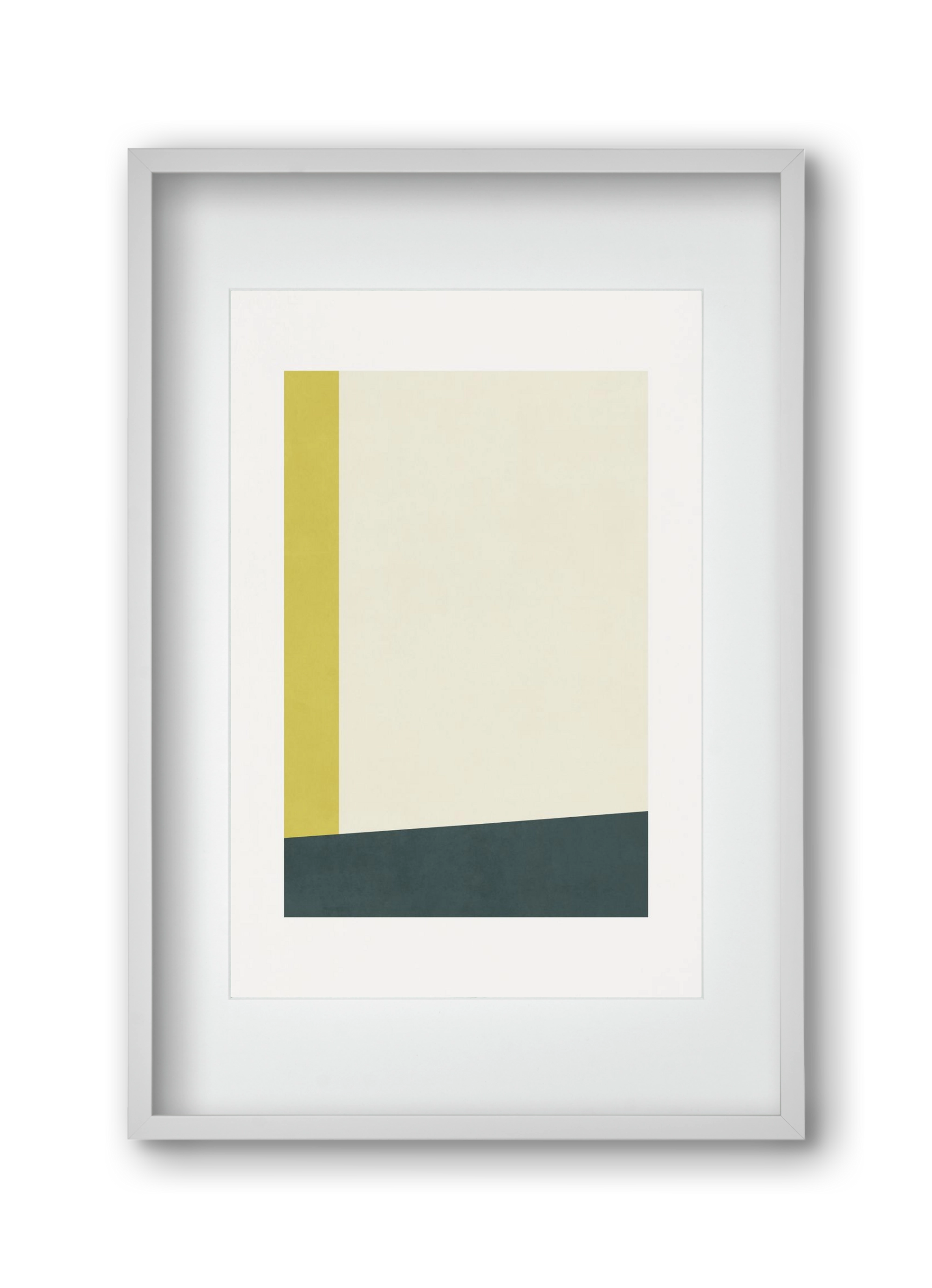 Composition of Geometric Shapes - Gy01, 30x45 cm (20x30 cm), Fehér keret, paszpartuval