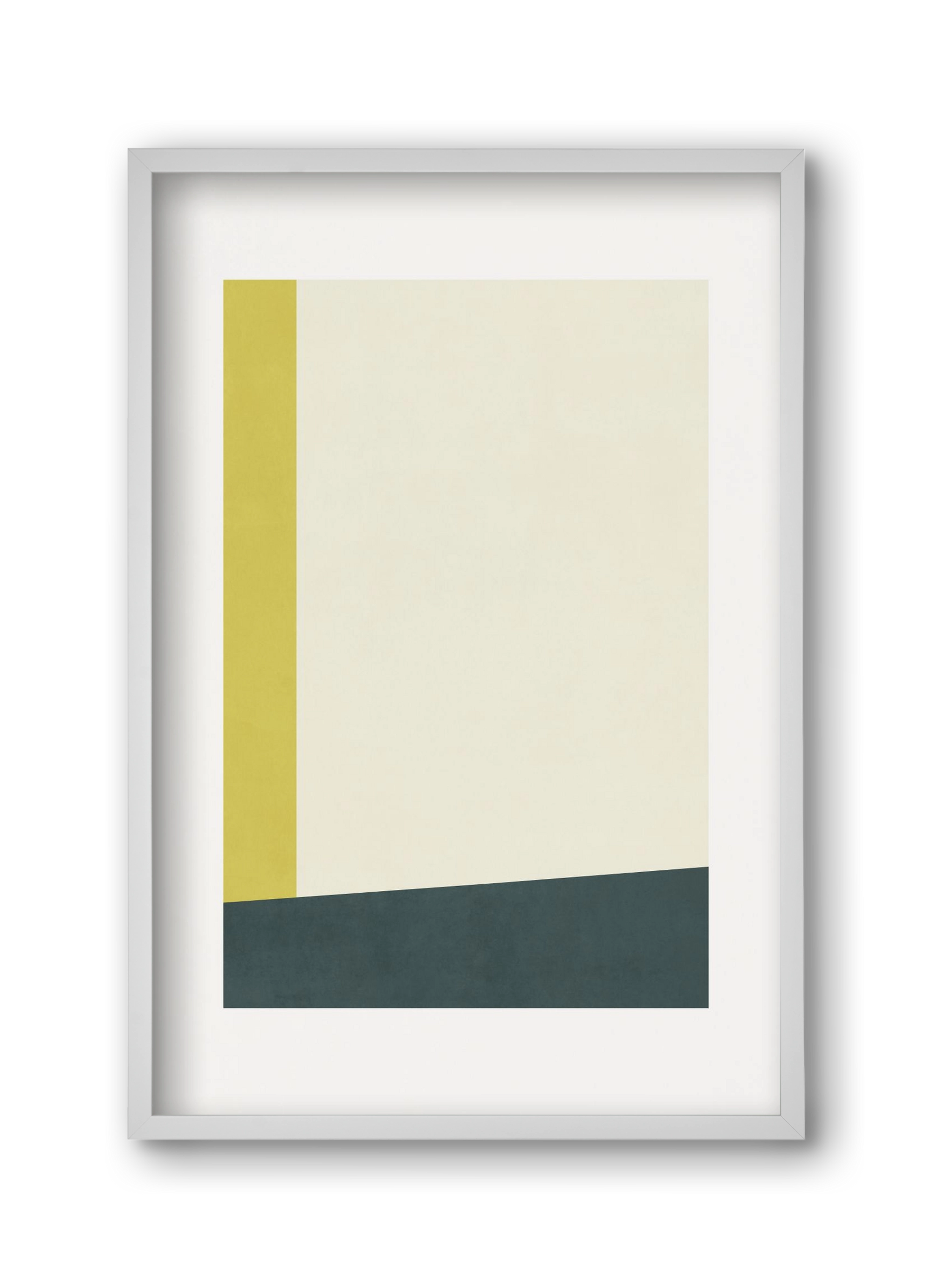 Composition of Geometric Shapes - Gy01, 30x45 cm (30x45 cm), Fehér keret