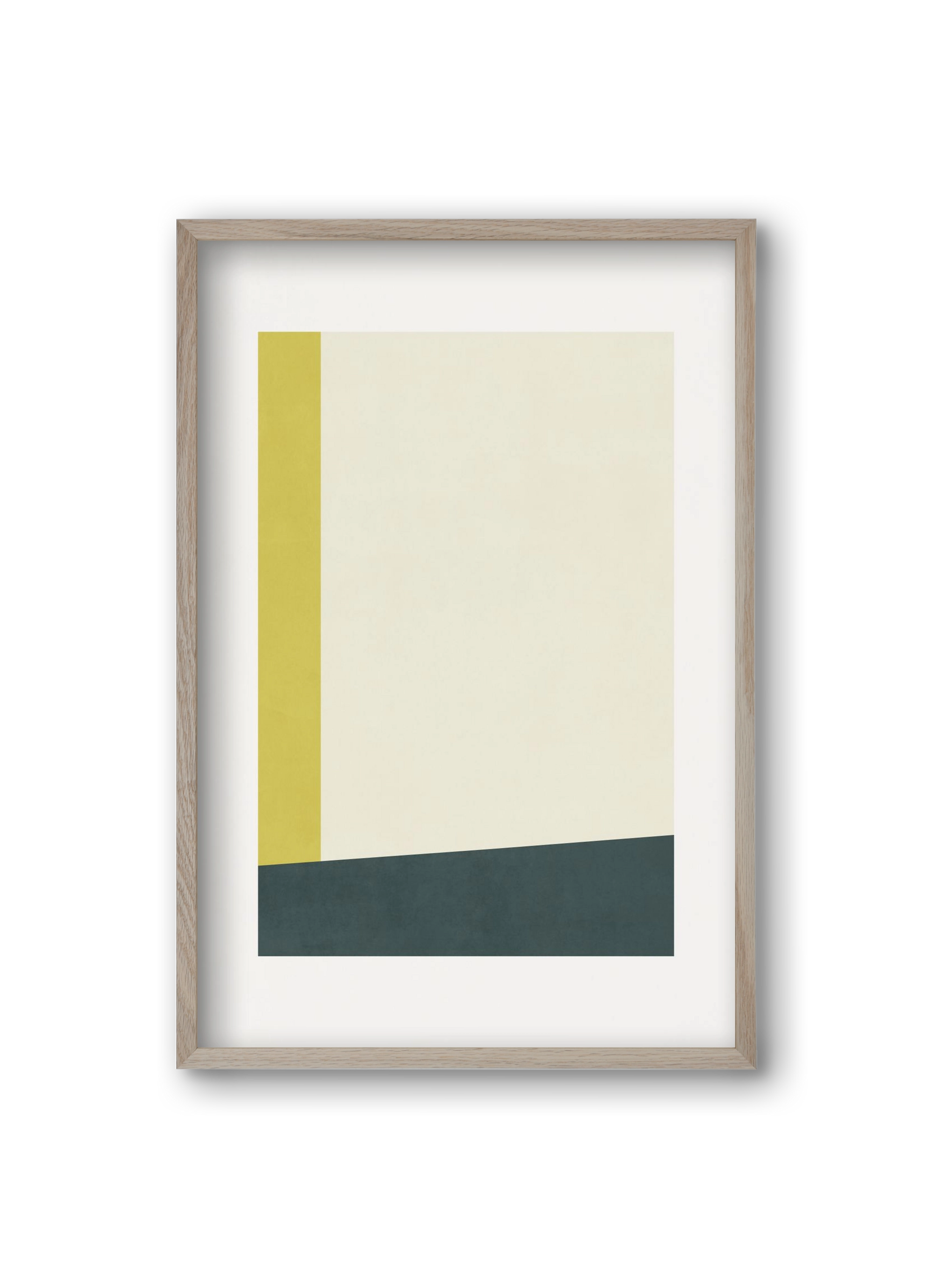 Composition of Geometric Shapes - Gy01, 20x30 cm (20x30 cm), Tölgy keret