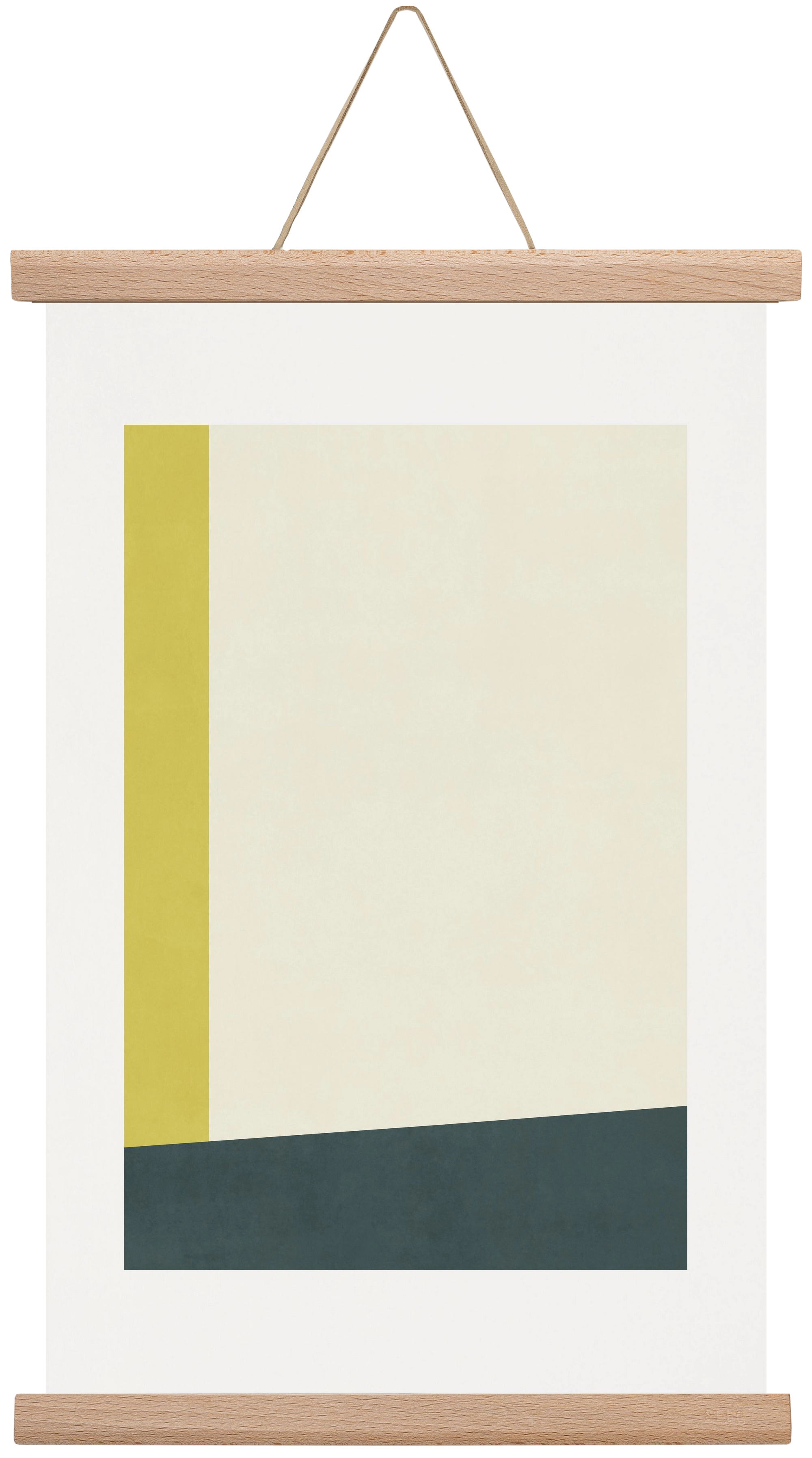 Composition of Geometric Shapes - Gy01, 30x45 cm (30x45 cm), Tölgy akasztó